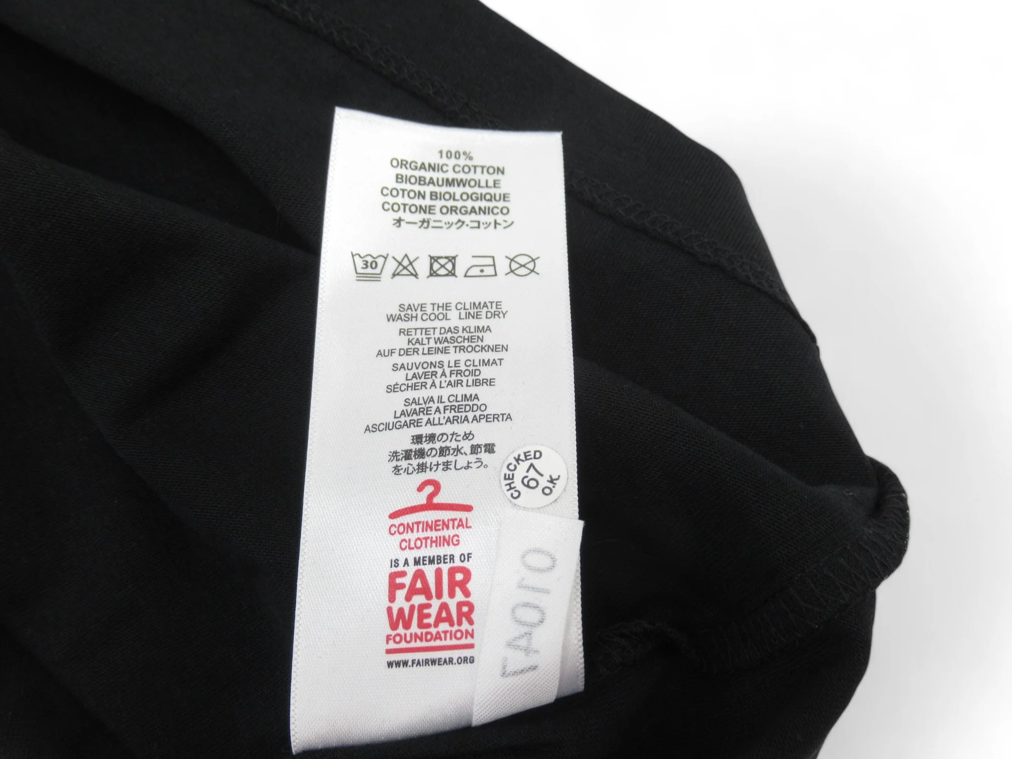 Earth Positive Small Black Organic Cotton T Shirt Menswear | Preloved - Image 6