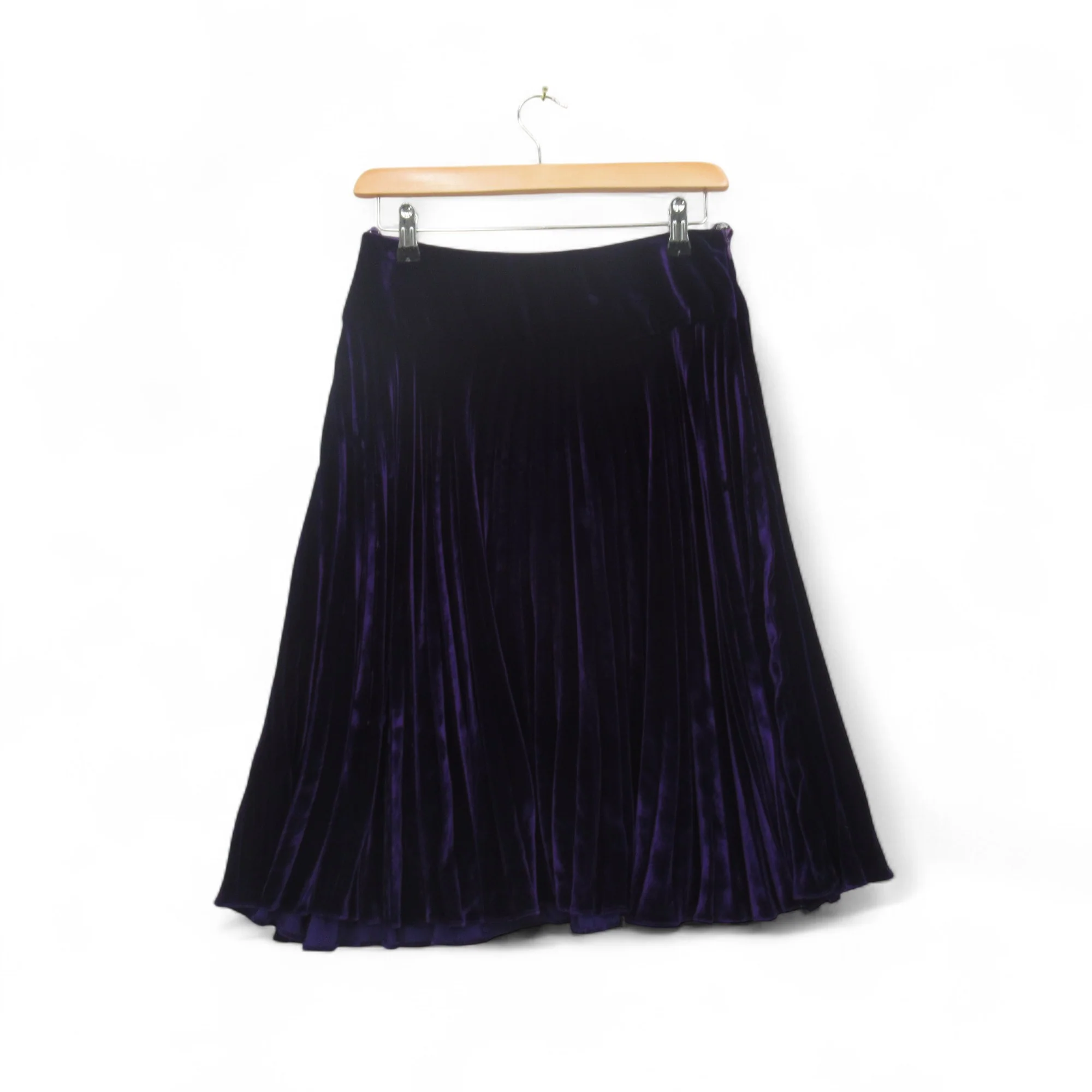 Edina Ronay London Velvet Skirt UK 10 Purple Womenswear | Pre-loved