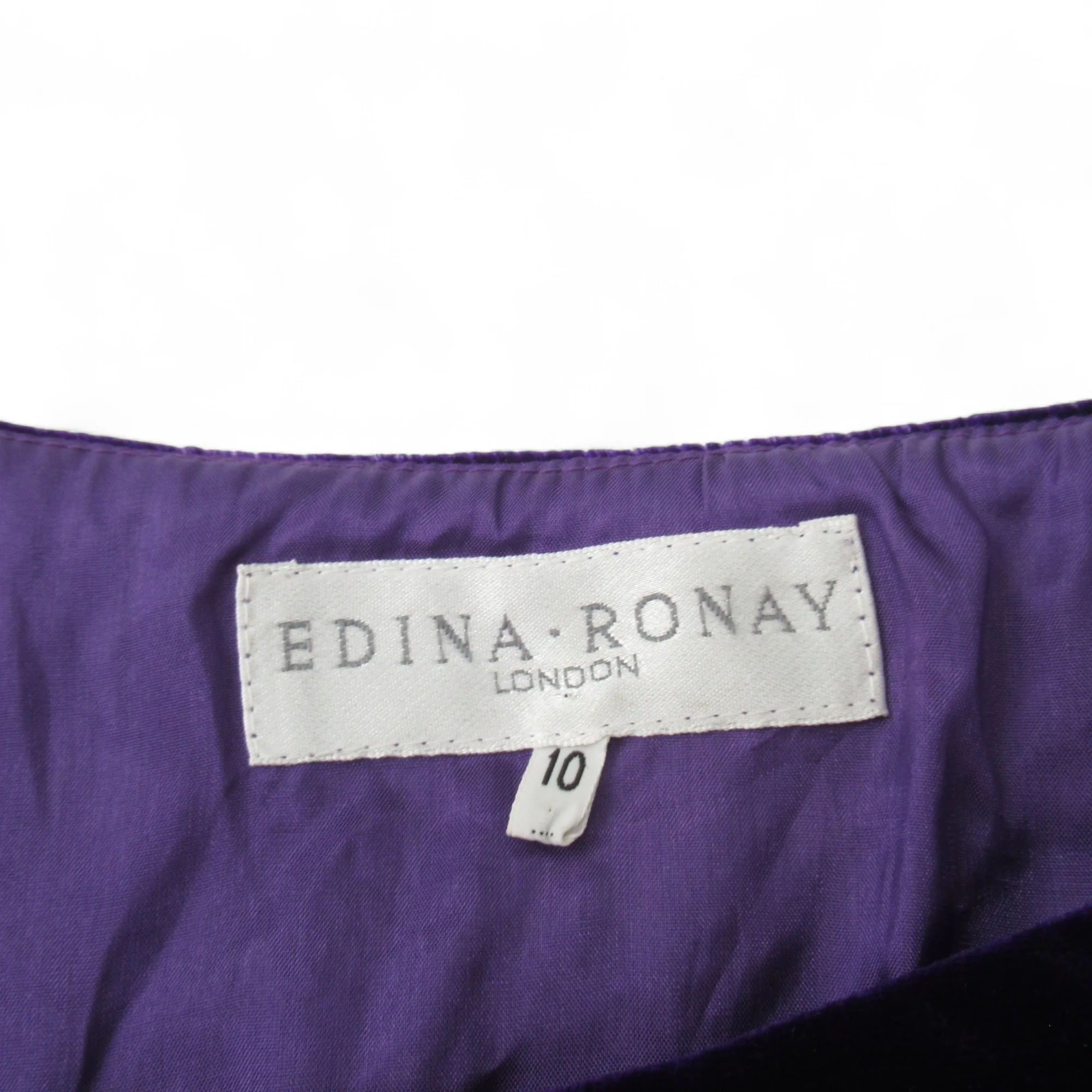 Edina Ronay London Velvet Skirt UK 10 Purple Womenswear | Pre-loved - Image 5