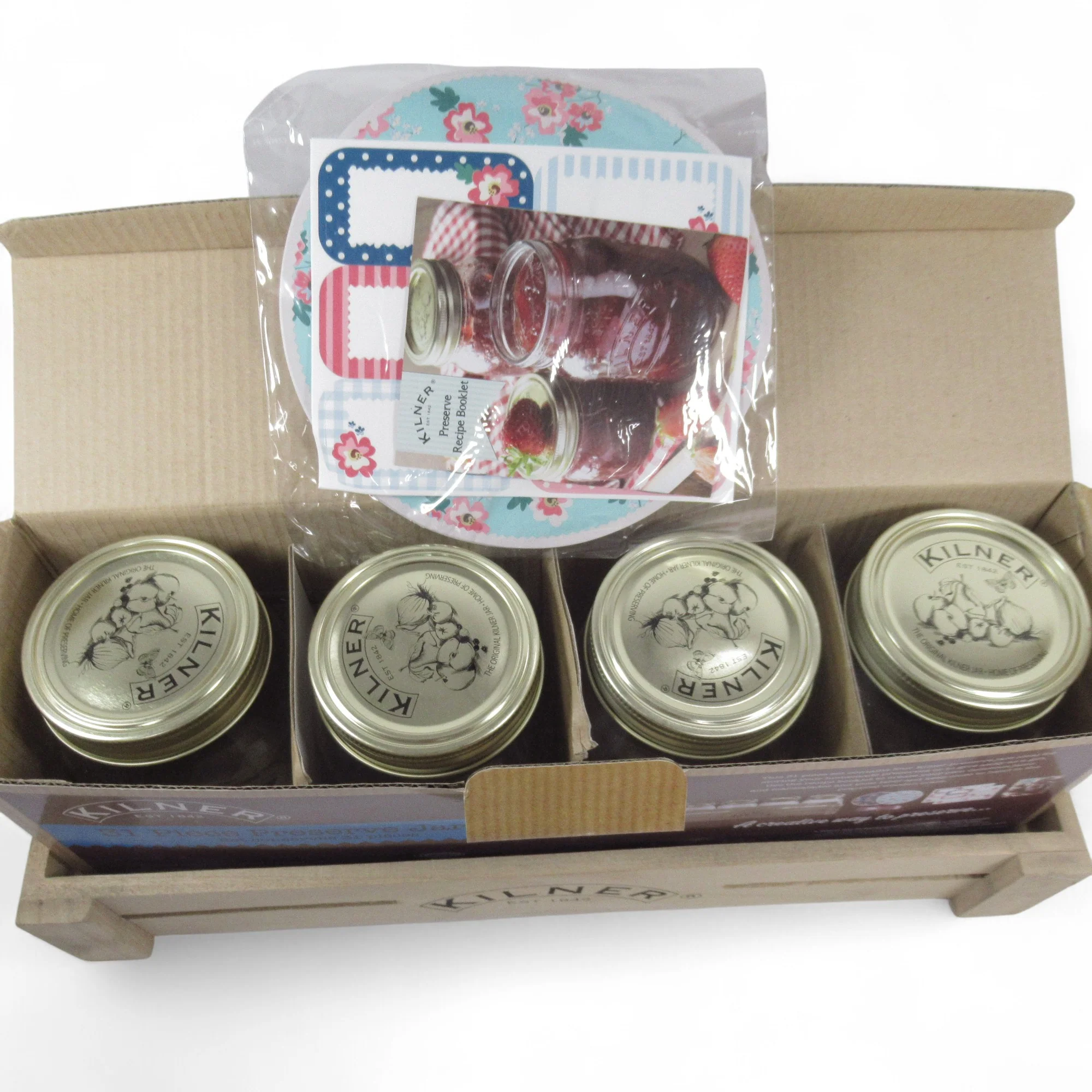 Kilner 31 Piece Preserve Jar Set Clear Glass Wooden Crate | Pre-loved - Image 5