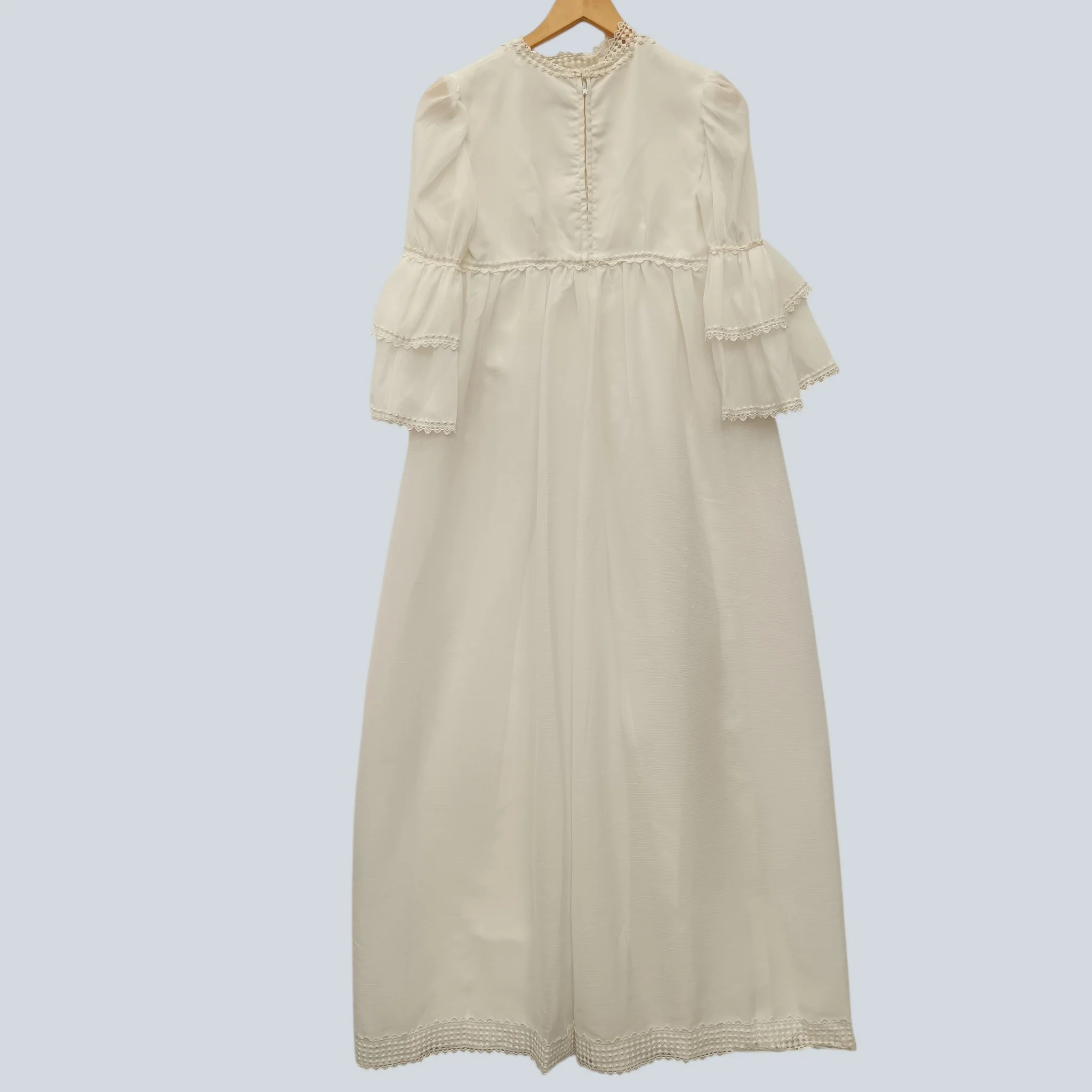 Emerson Vintage Style Ladies Wedding Special Occasion White Dress With Hat UK Medium Womenswear | Pre-loved - Image 3