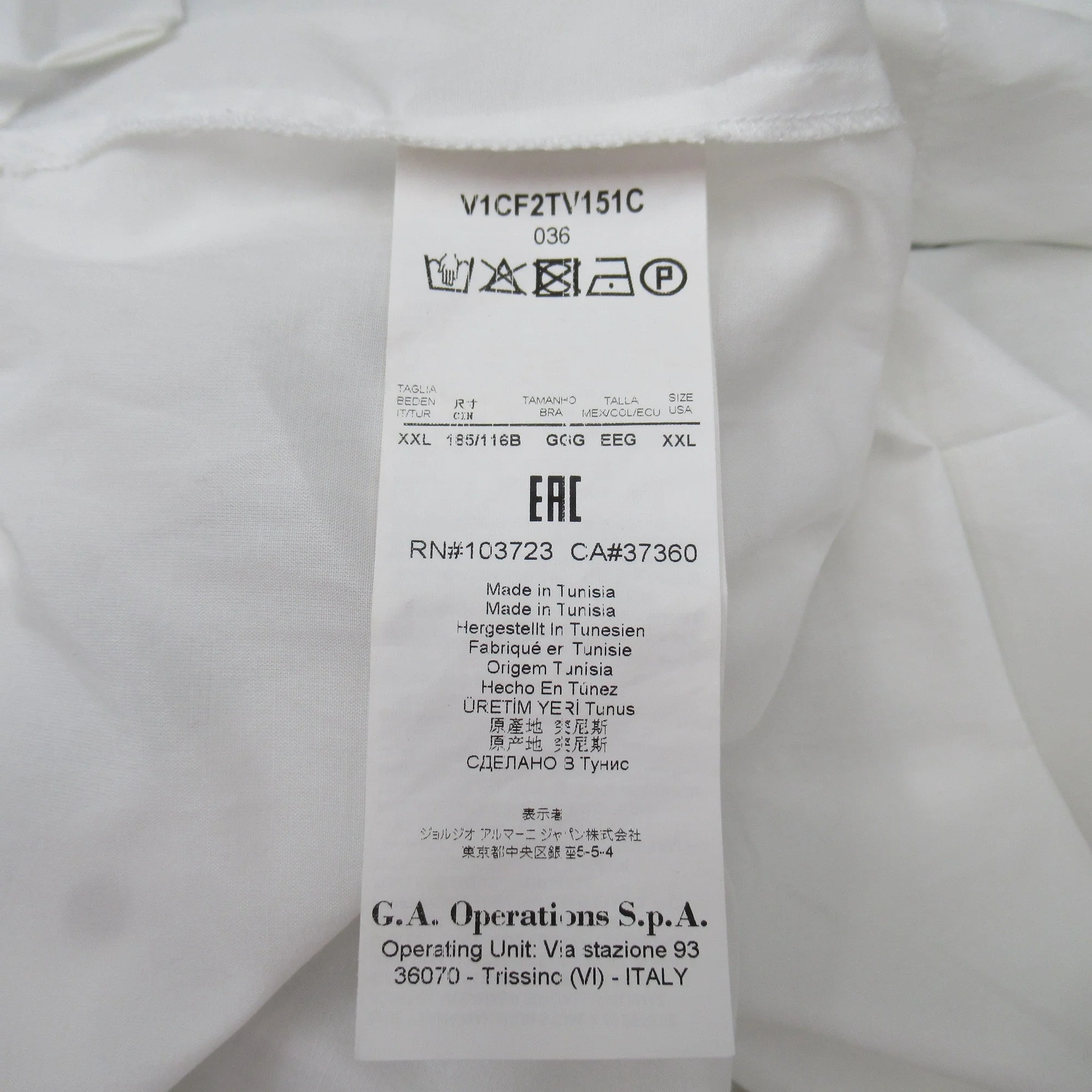 Emporio Armani XXL White T Shirt Menswear | Preloved - Image 5