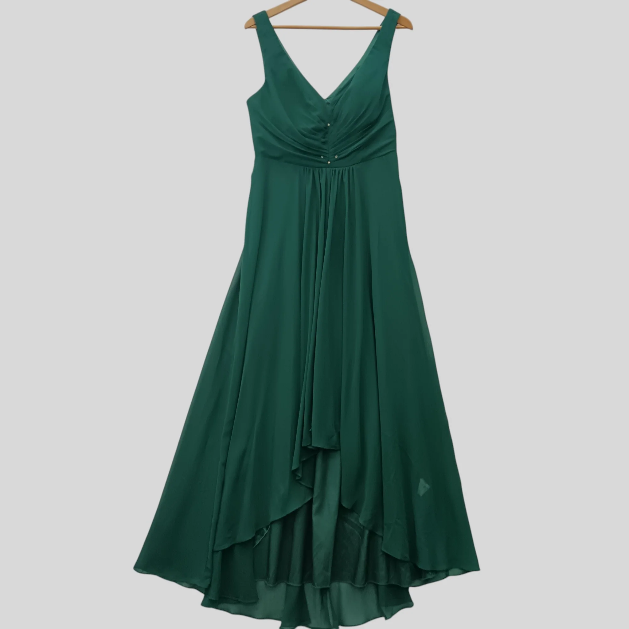 Ever Pretty Ladies Prom Bridesmaid Dark Green Hi-low  Dress UK 16 -Tags On- Womenswear | Preloved