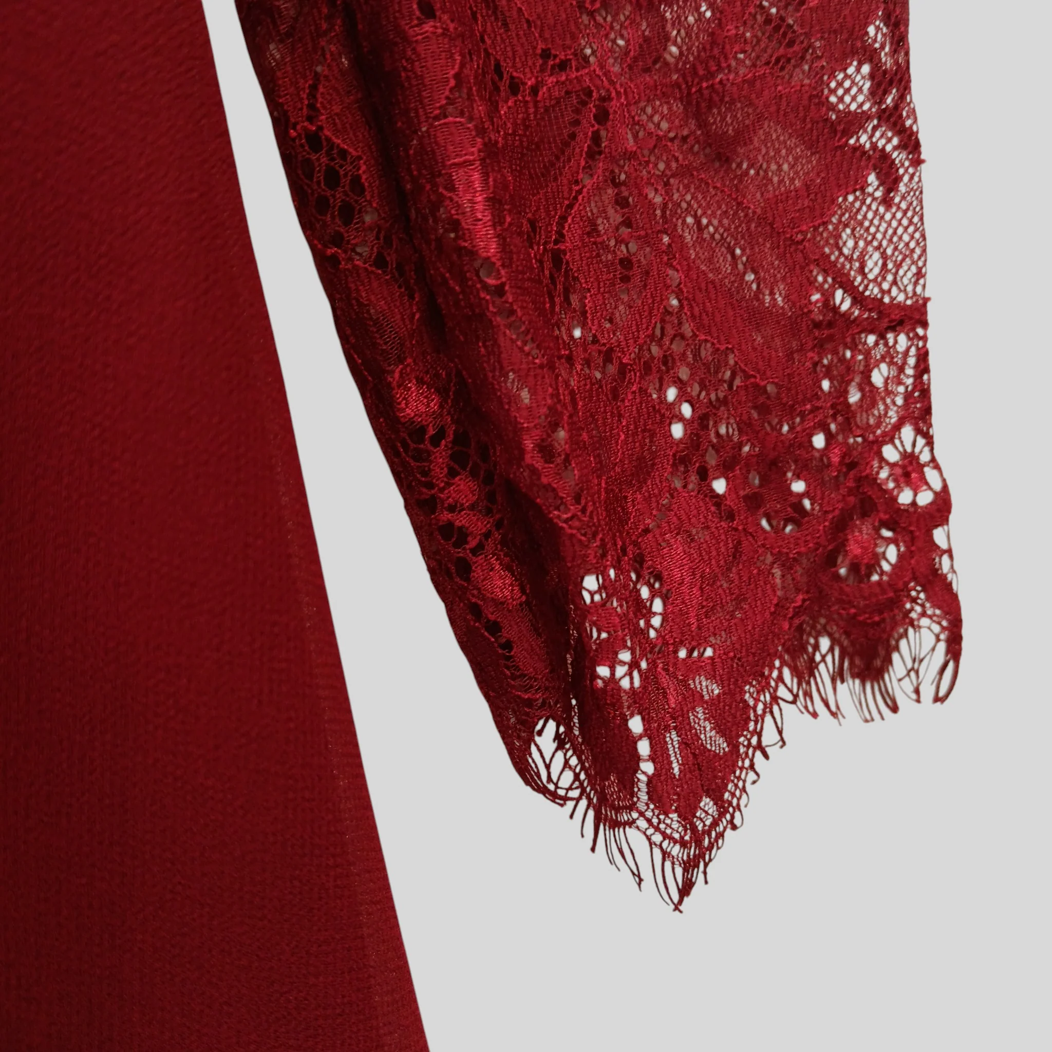 Ever Pretty Ladies Prom Bridesmaid Dark Red Full Length Lace Sleeve Dress UK 16 -Tags On- Womenswear | Preloved - Image 5