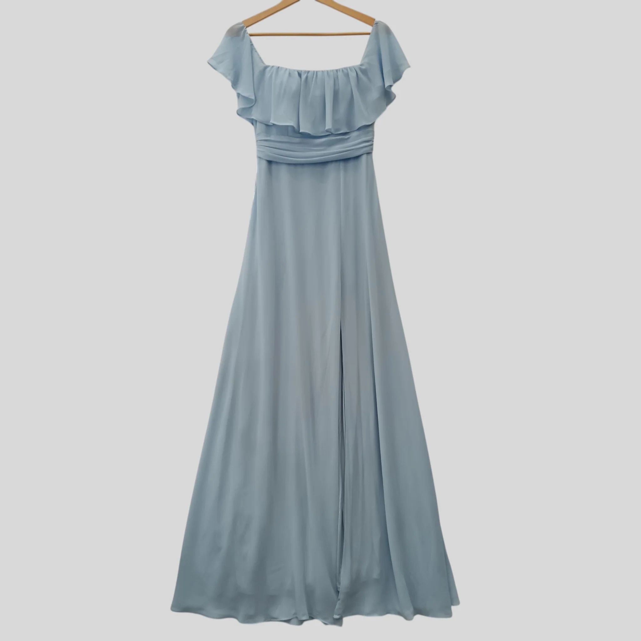 Ever Pretty Ladies Prom Bridesmaid Pale Blue Full Length Off  Shoulder Dress UK 8 - Tags On- Womenswear | Preloved