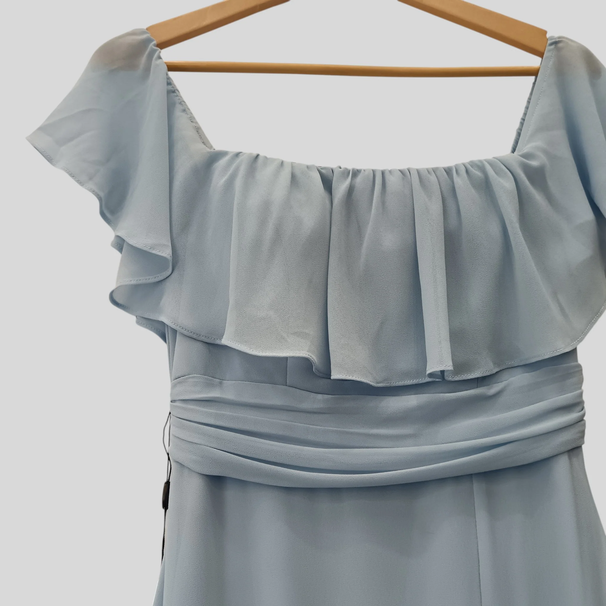 Ever Pretty Ladies Prom Bridesmaid Pale Blue Full Length Off  Shoulder Dress UK 8 - Tags On- Womenswear | Preloved - Image 3