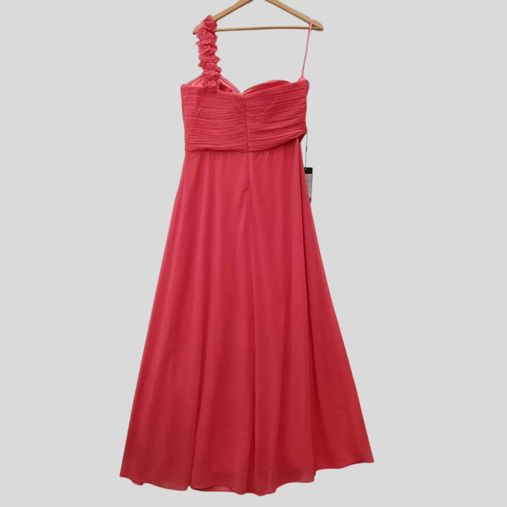 Ever Pretty Ladies Prom Bridesmaid Peach Full Length One Shoulder Dress UK 18 - Tags On- Womenswear | Preloved - Image 2