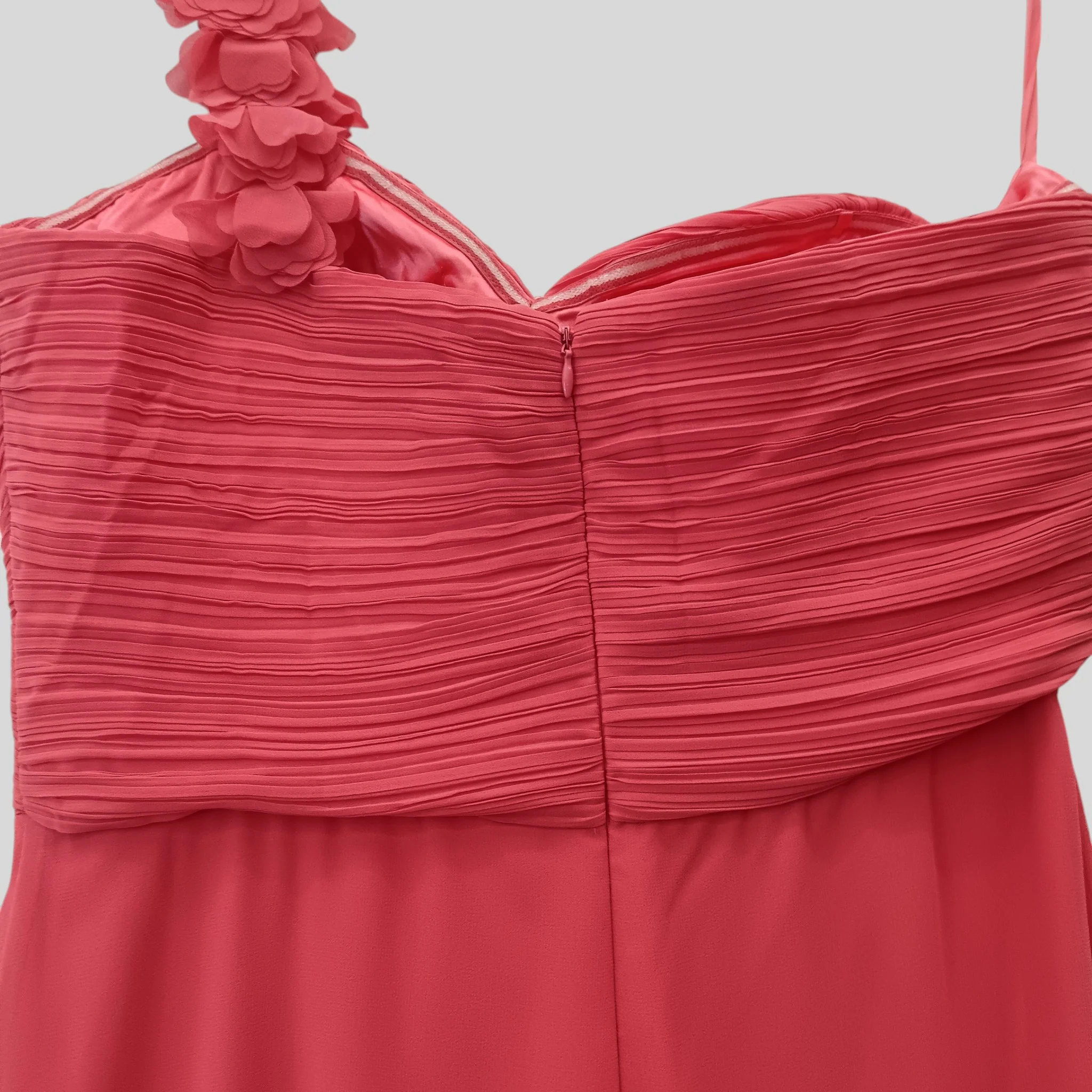 Ever Pretty Ladies Prom Bridesmaid Peach Full Length One Shoulder Dress UK 18 - Tags On- Womenswear | Preloved - Image 5
