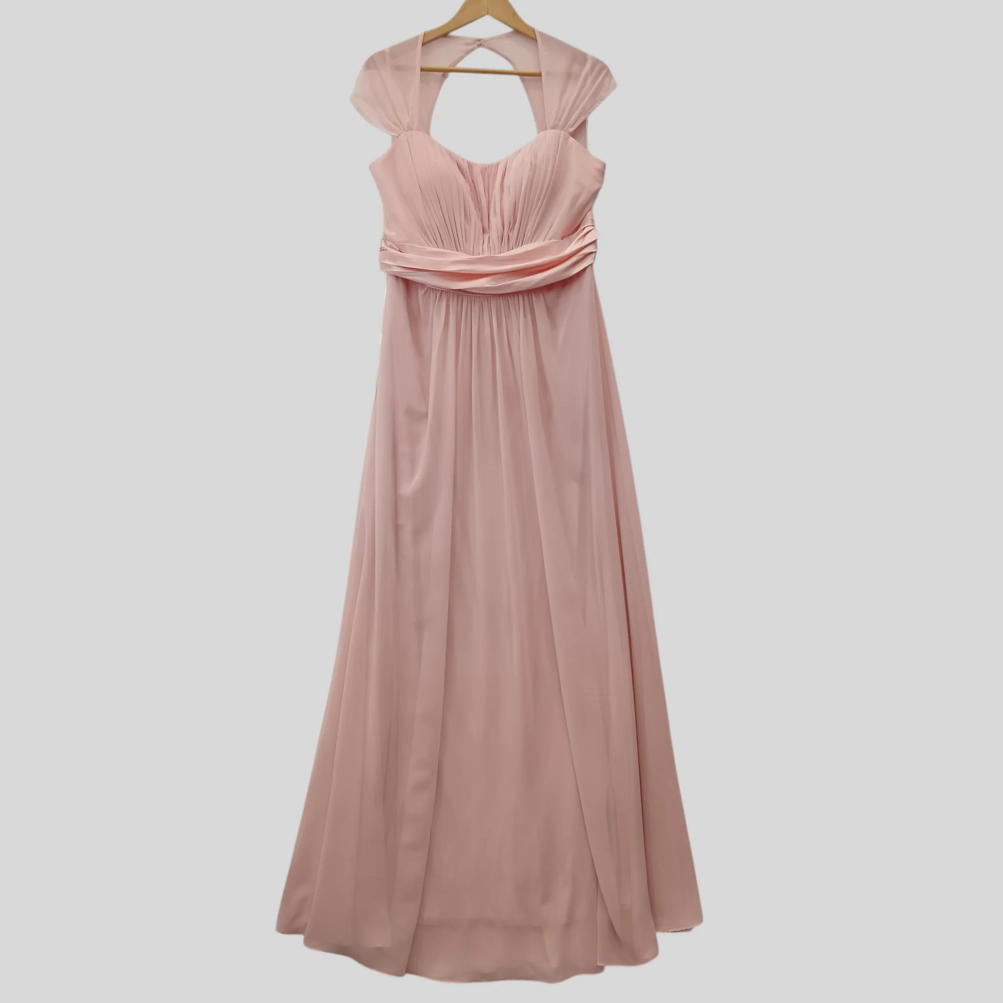 Ever Pretty Ladies Prom Bridesmaid Pink Full Length Cap Sleeve Dress UK 20 - Tags On - Womenswear | Preloved
