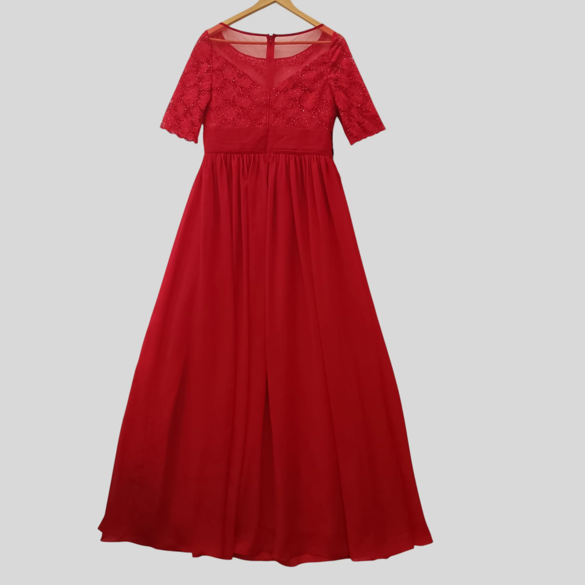 Ever Pretty Ladies Prom Bridesmaid Red Full Length Sleeved Dress UK 16 - Tags On- Womenswear | Preloved - Image 2