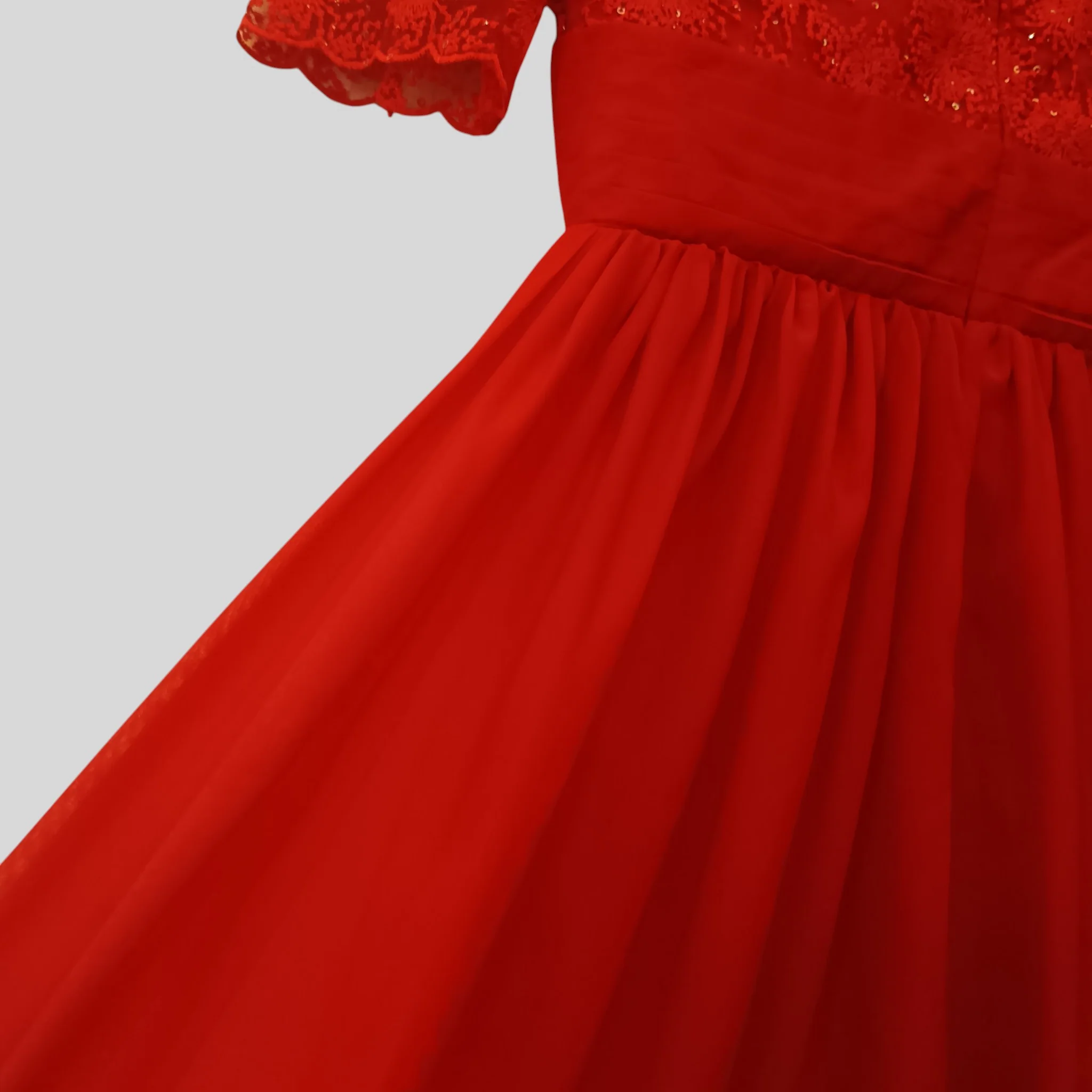 Ever Pretty Ladies Prom Bridesmaid Red Full Length Sleeved Dress UK 16 - Tags On- Womenswear | Preloved - Image 6