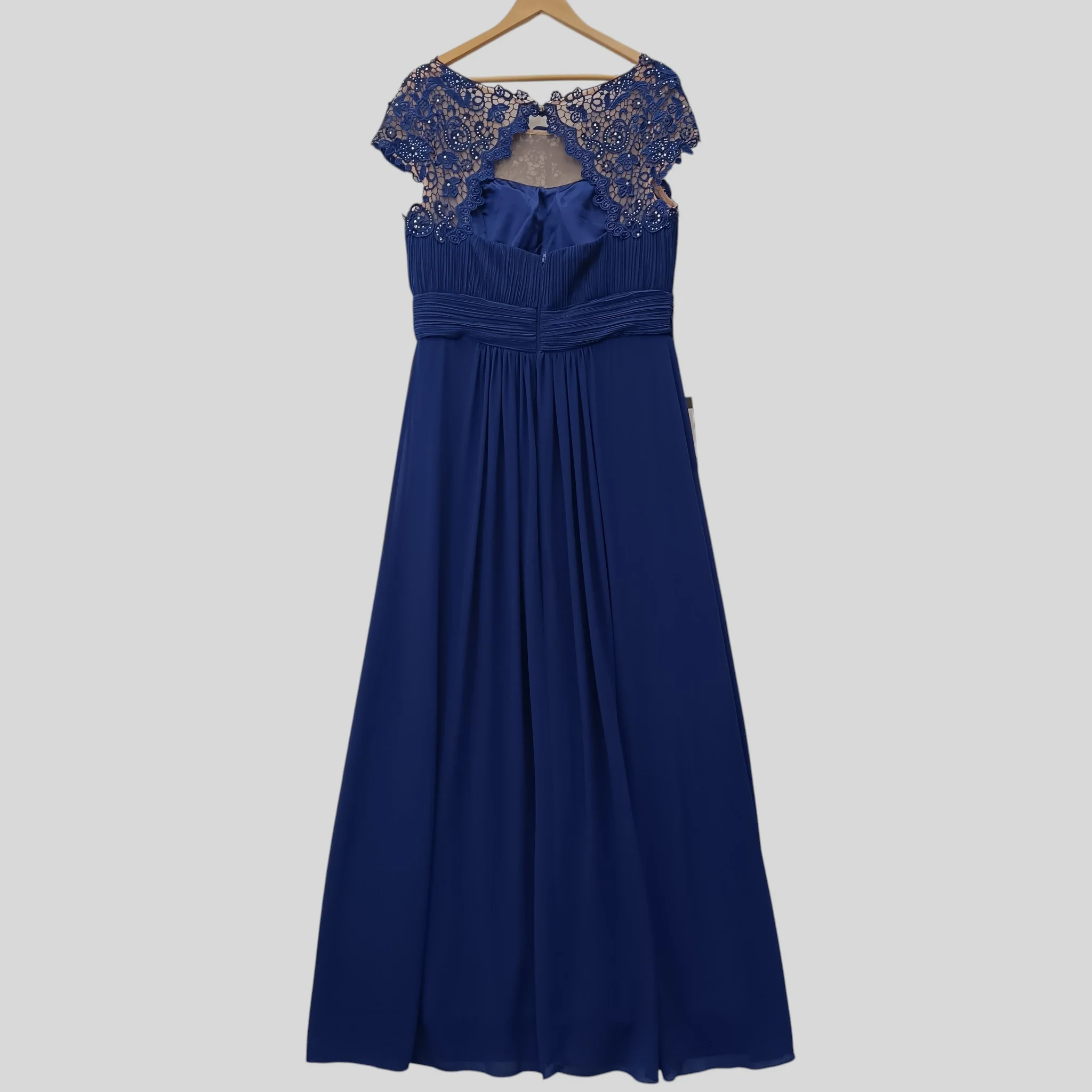 Ever Pretty Ladies Prom Bridesmaid Royal Blue Full Length Shirt Sleeve Dress UK 20 - Tags On- Womenswear | Preloved - Image 2