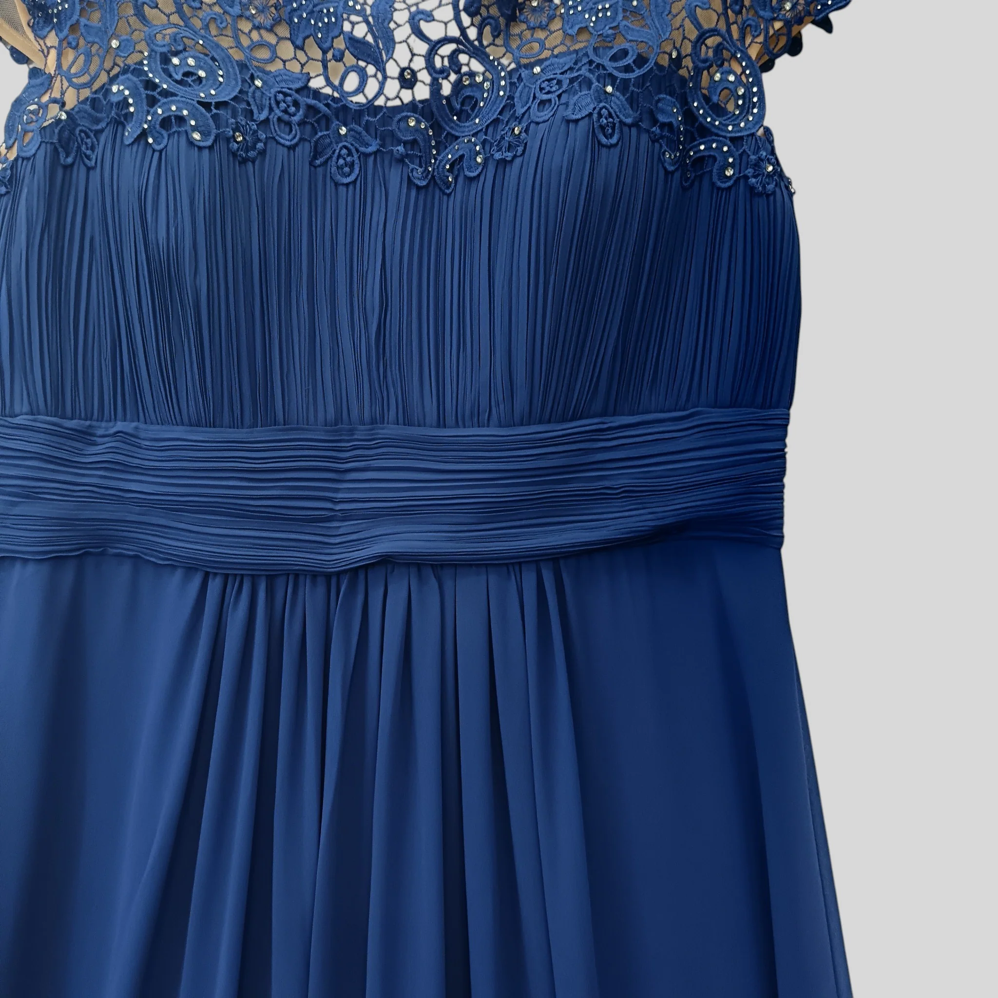 Ever Pretty Ladies Prom Bridesmaid Royal Blue Full Length Shirt Sleeve Dress UK 20 - Tags On- Womenswear | Preloved - Image 4