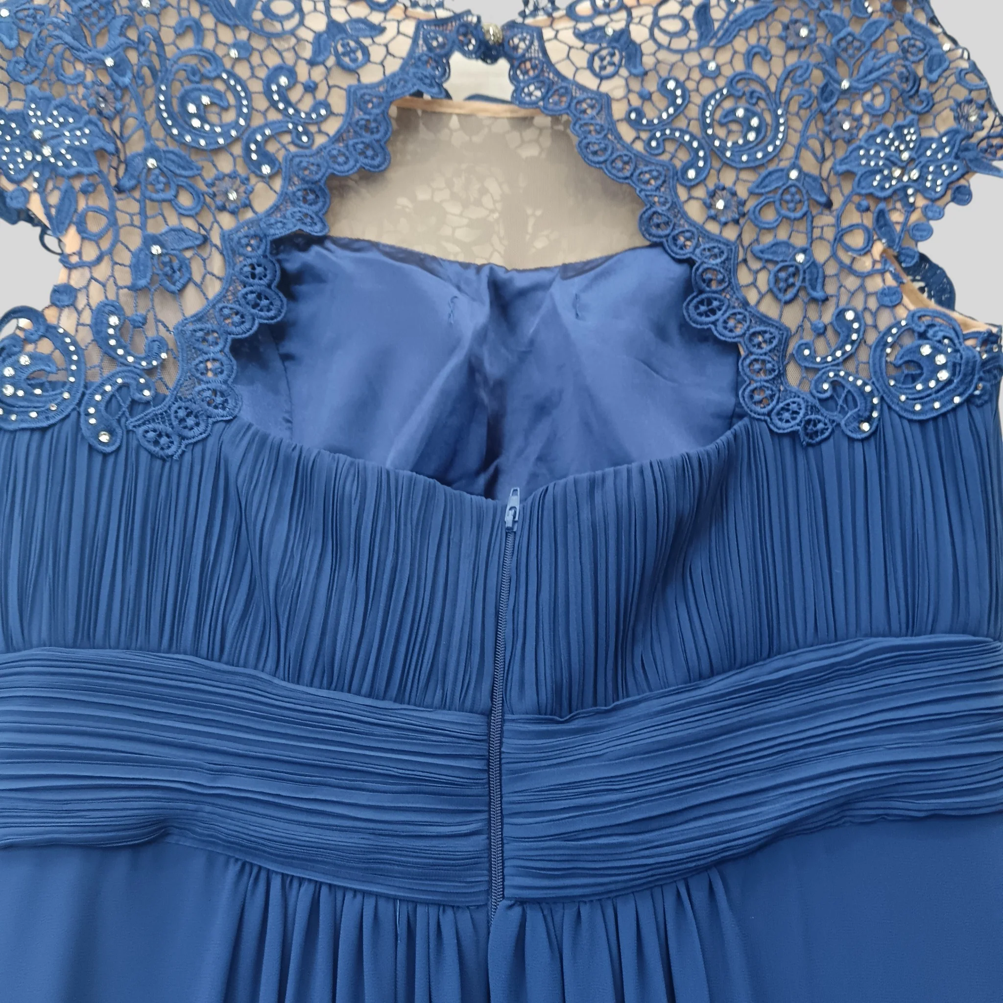 Ever Pretty Ladies Prom Bridesmaid Royal Blue Full Length Shirt Sleeve Dress UK 20 - Tags On- Womenswear | Preloved - Image 6