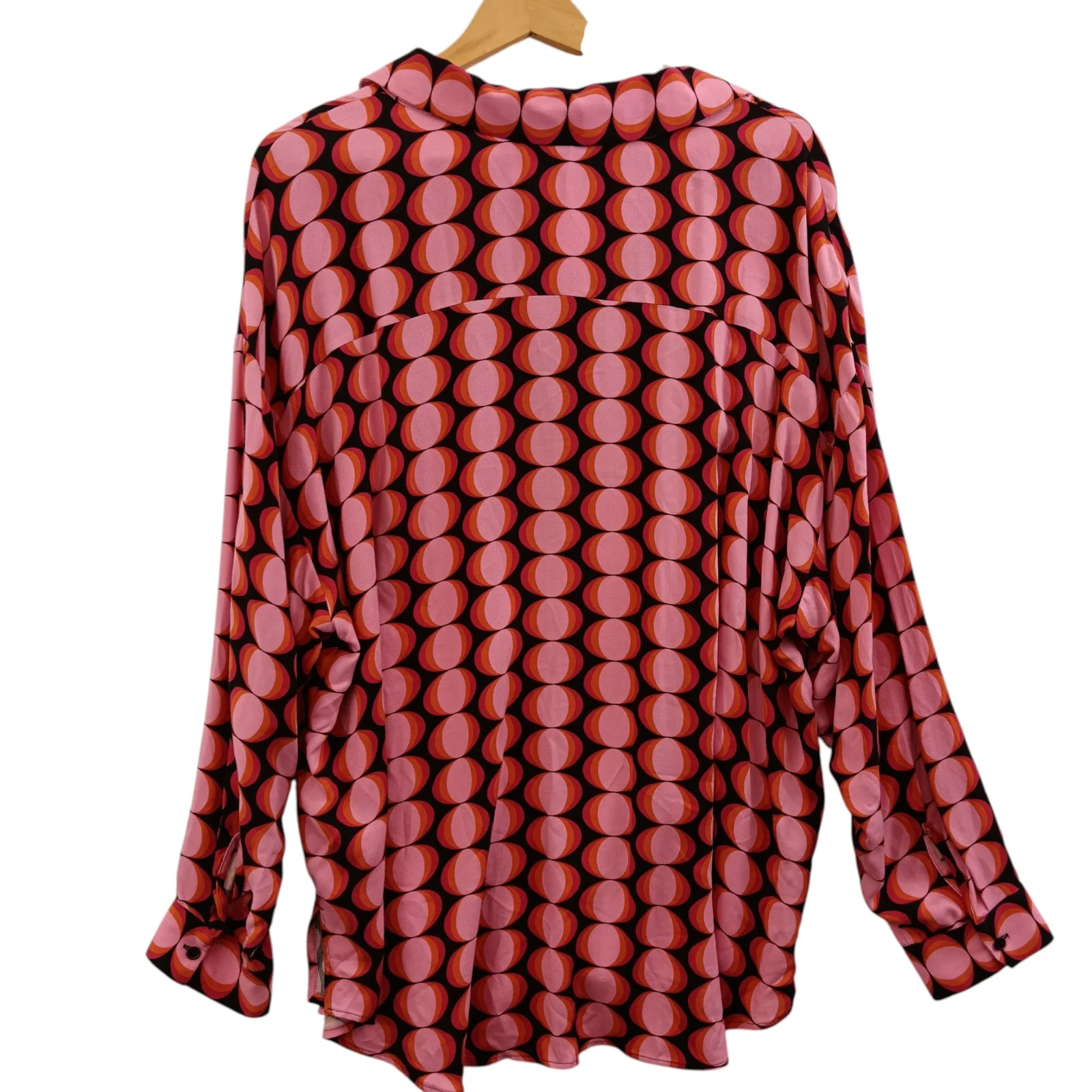 F&F Abstract Print Pink Black Buttoned Ladies Shirt UK 18 Womenswear | Pre-loved - Image 2