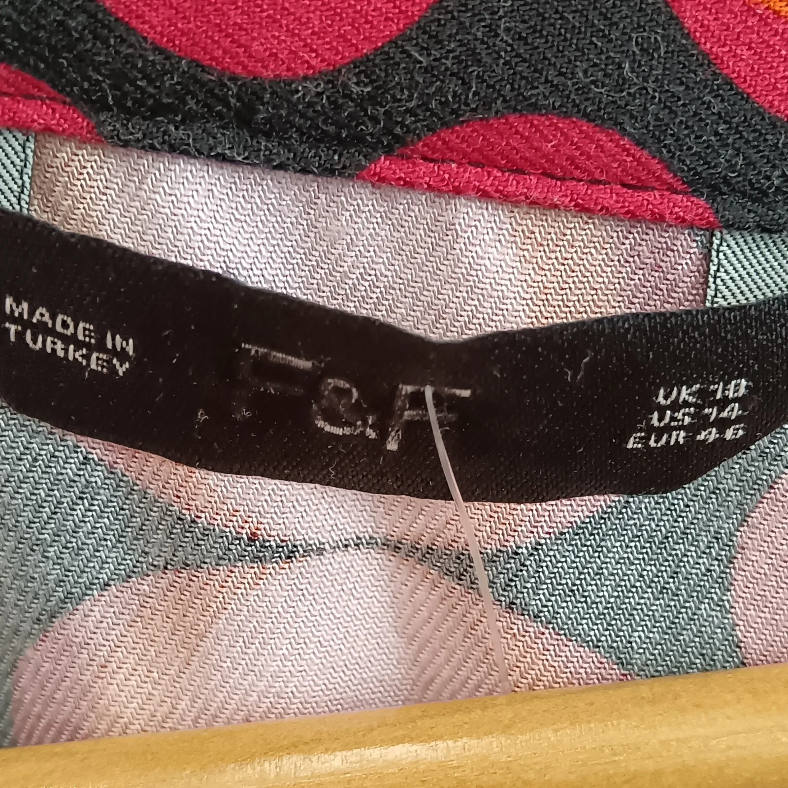 F&F Abstract Print Pink Black Buttoned Ladies Shirt UK 18 Womenswear | Pre-loved - Image 7