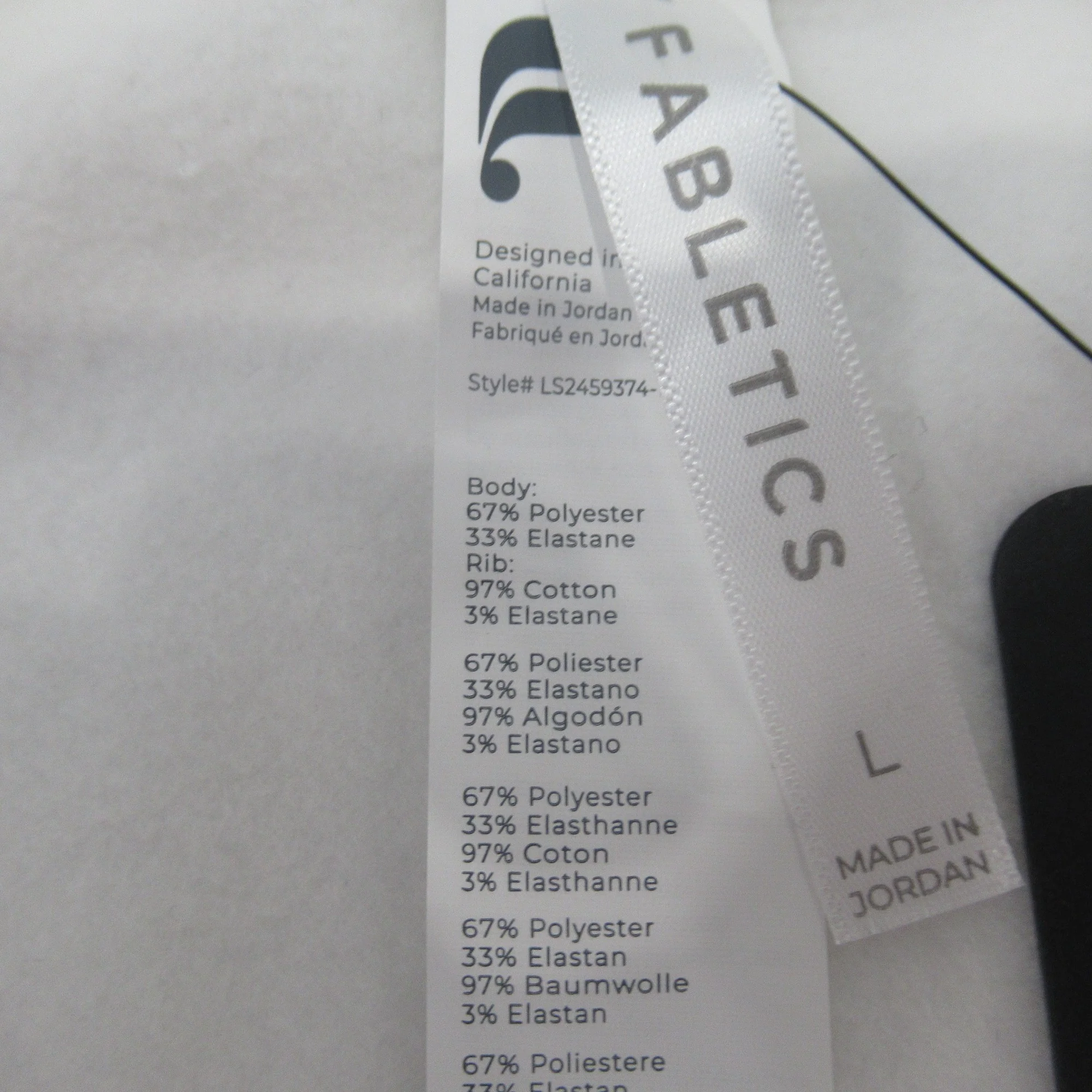 Fabletics Large Ivory Sweat Top Jumper Womenswear | Preloved - Image 6
