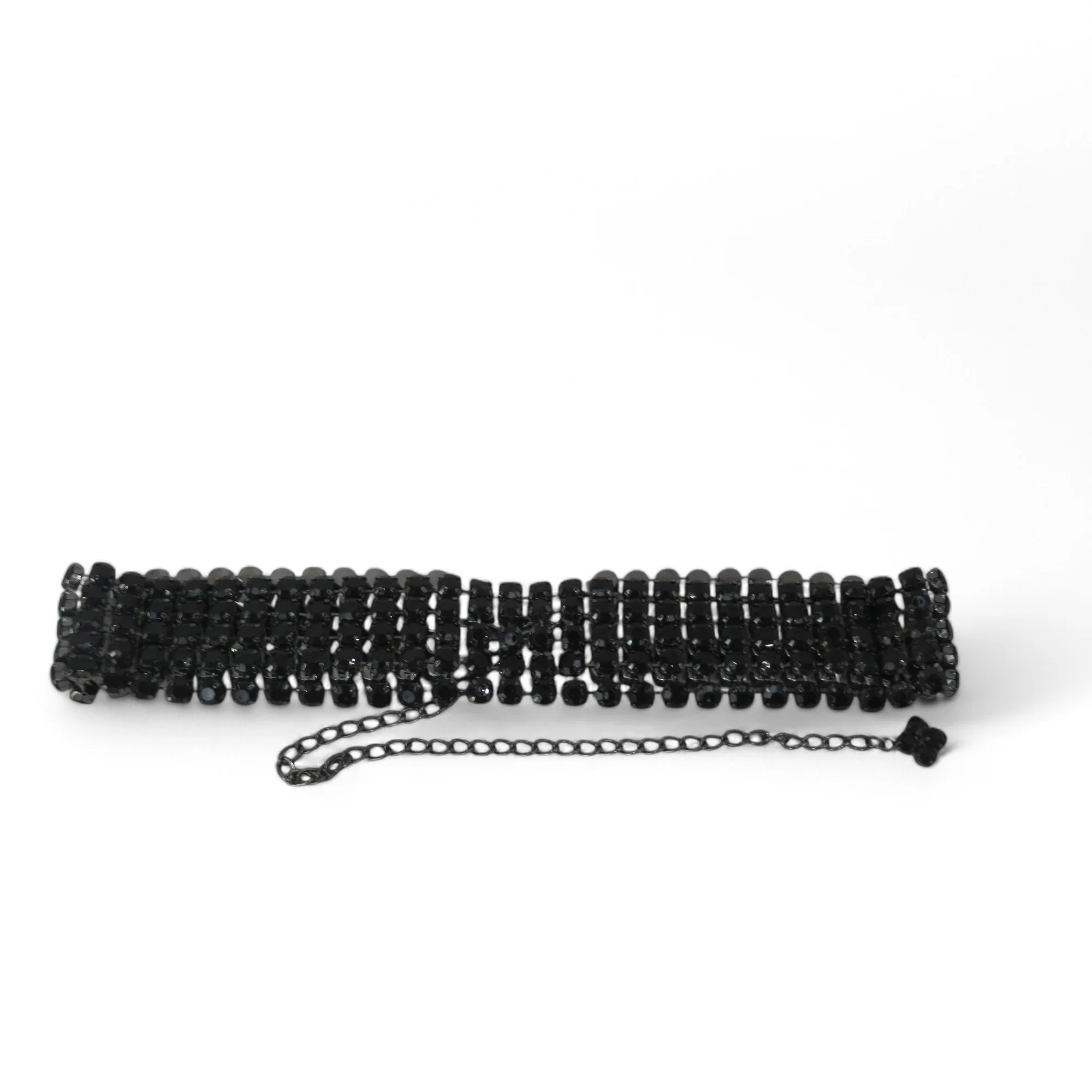 Fashion Belt 5 Row Black Crystal One Size Womenswear | Preloved