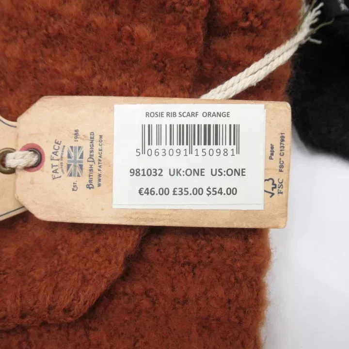 Fat Face Rosie Rib 19"x36" Multicoloured Scarf Womenswear | Preloved - Image 4