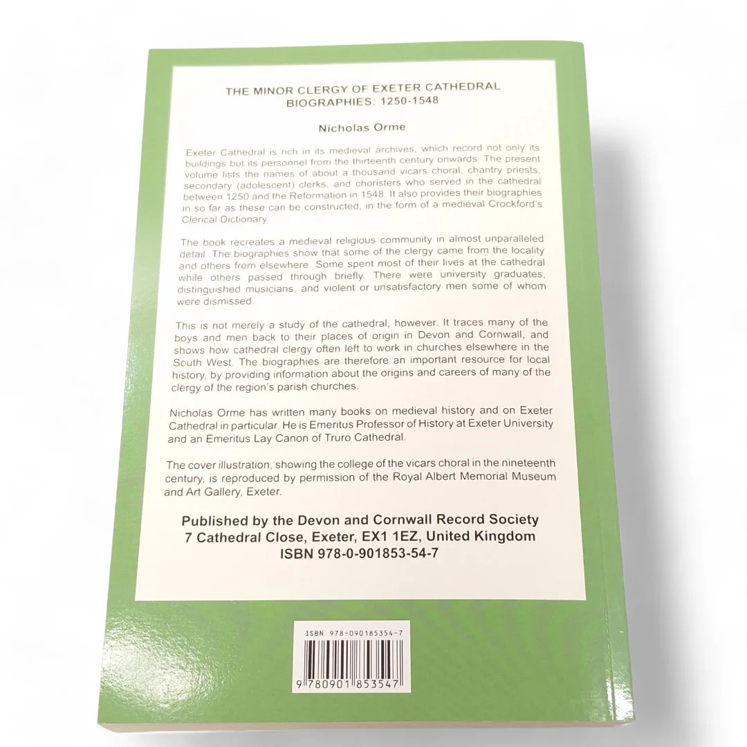 The Minor Clergy of Exeter Cathedral 1250-1548 Paperback Book | Preloved - Image 2