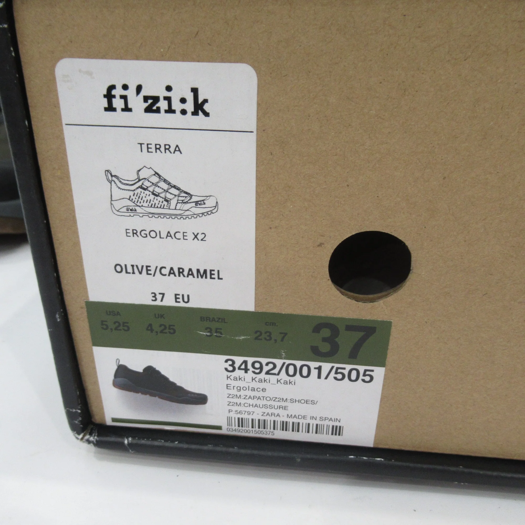 Fi'zi:k Vibram UK 4.25 Olive Terra Cycling Shoes Womenswear | Preloved - Image 5