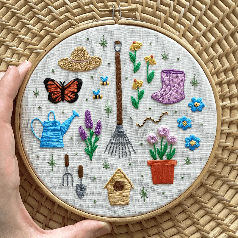 Flower Garden | DIY Embroidery Kit | EmBeaRoidery - Image 3