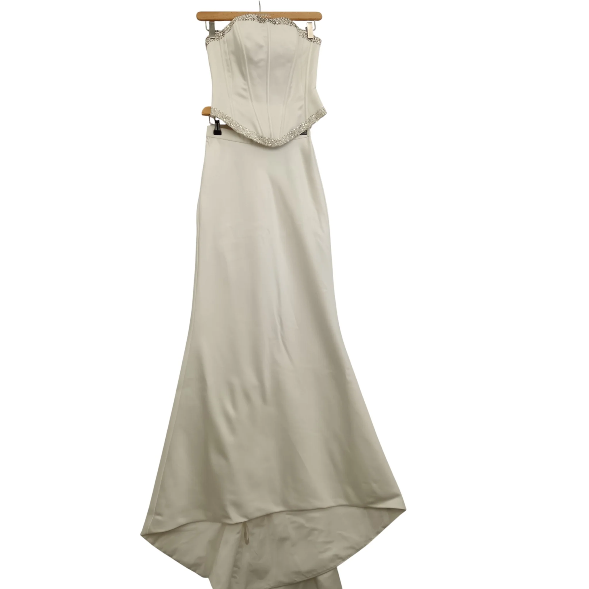 Folio Tracy Connop White Wedding Dress 2 Pieces Size 10 Womenswear | Pre-loved