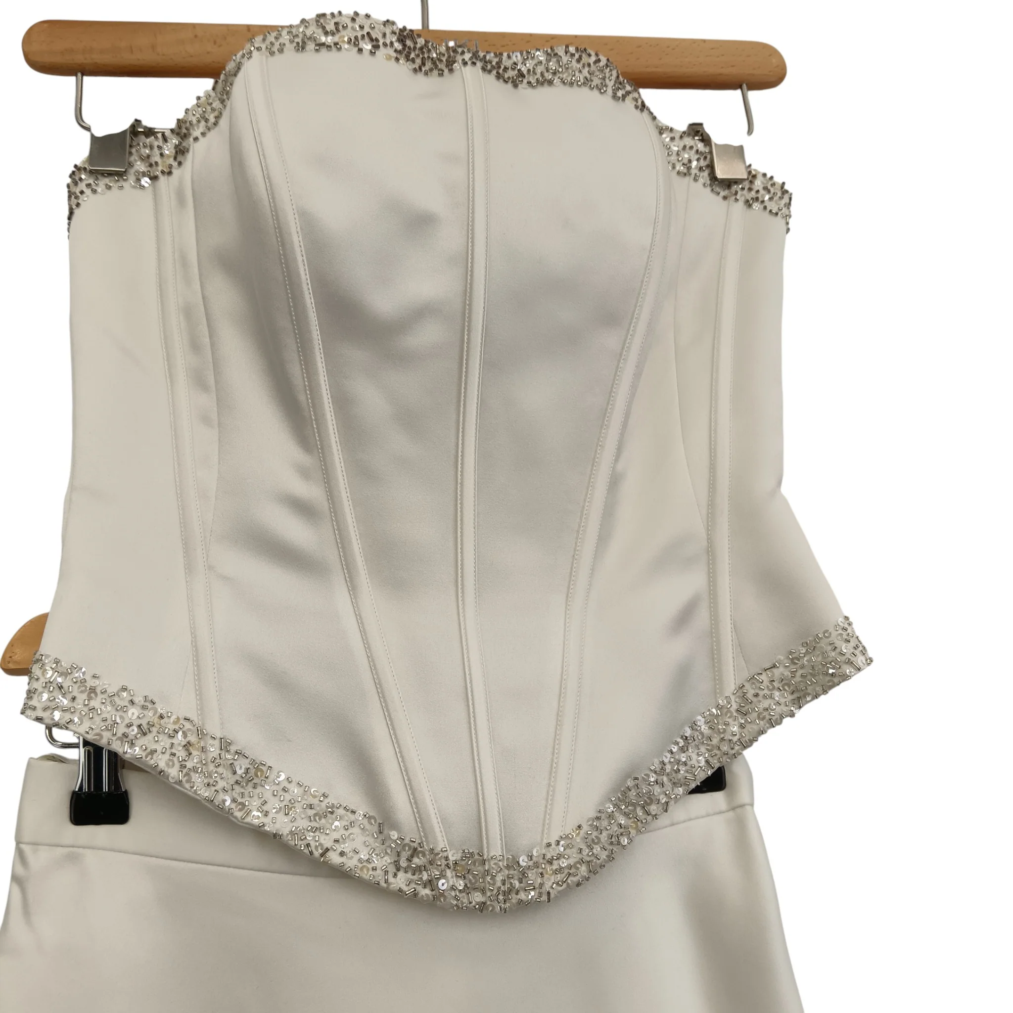 Folio Tracy Connop White Wedding Dress 2 Pieces Size 10 Womenswear | Pre-loved - Image 3