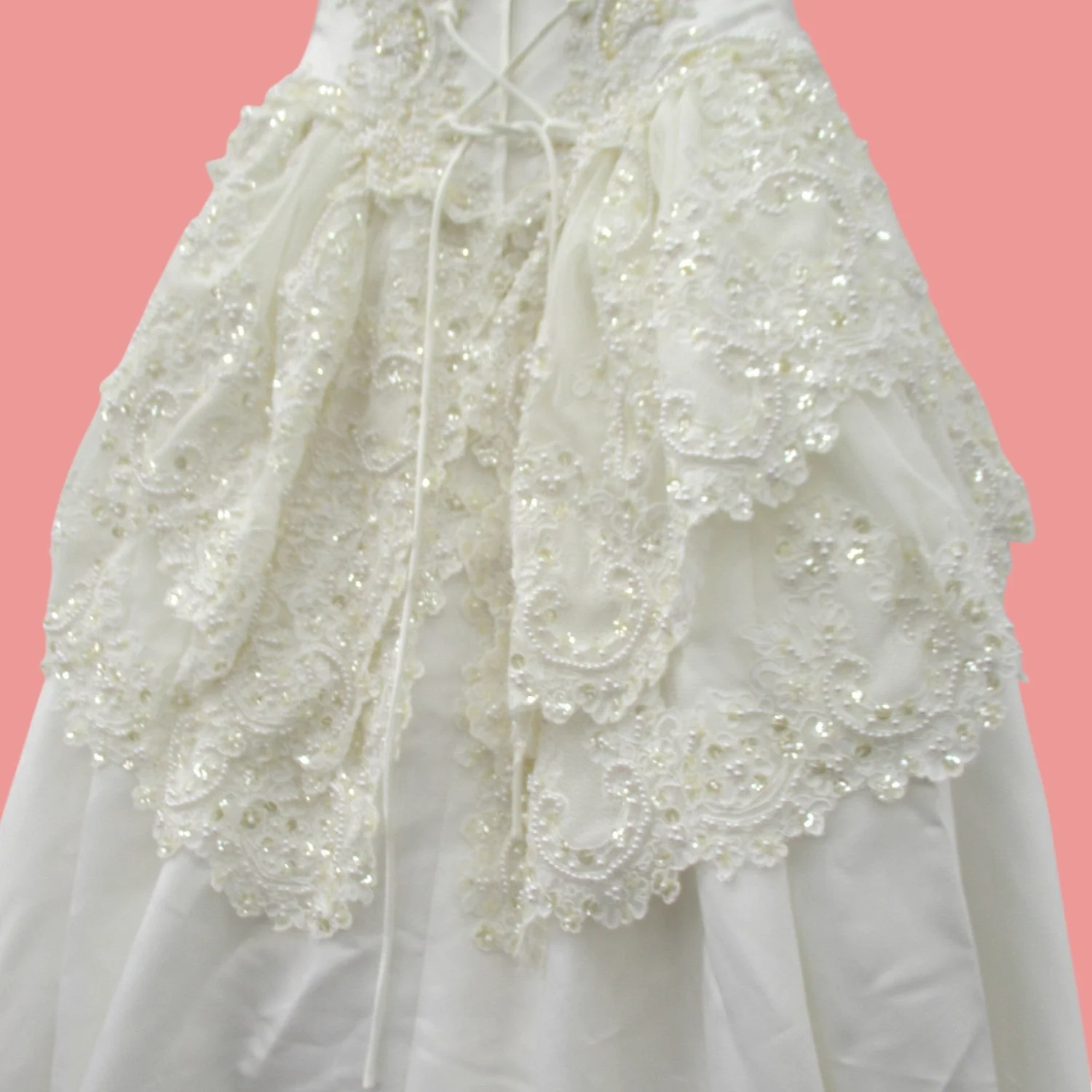 Forever Yours Wedding Dress UK 10 Ivory Vintage Womenswear | Pre-loved - Image 4