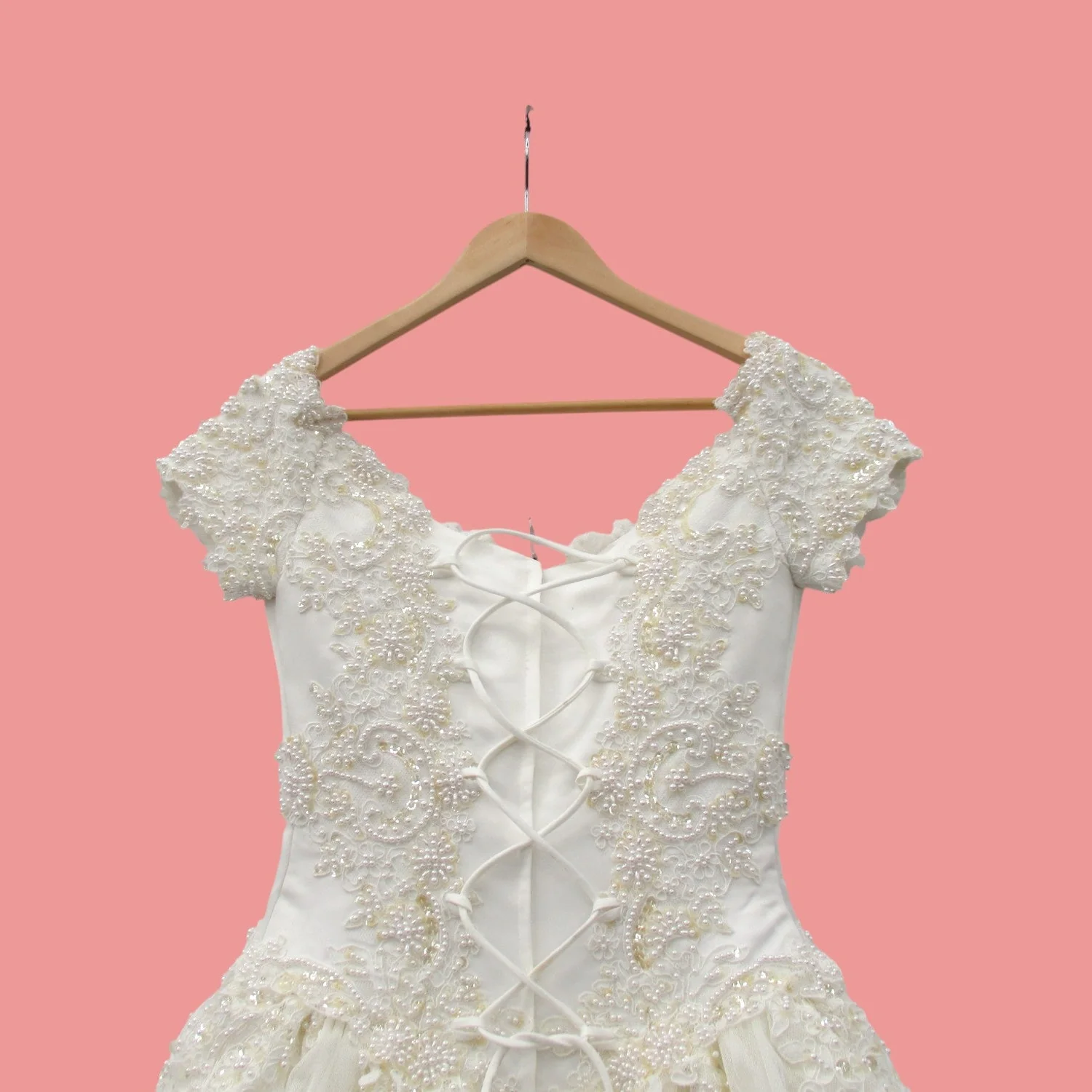 Forever Yours Wedding Dress UK 10 Ivory Vintage Womenswear | Pre-loved - Image 6
