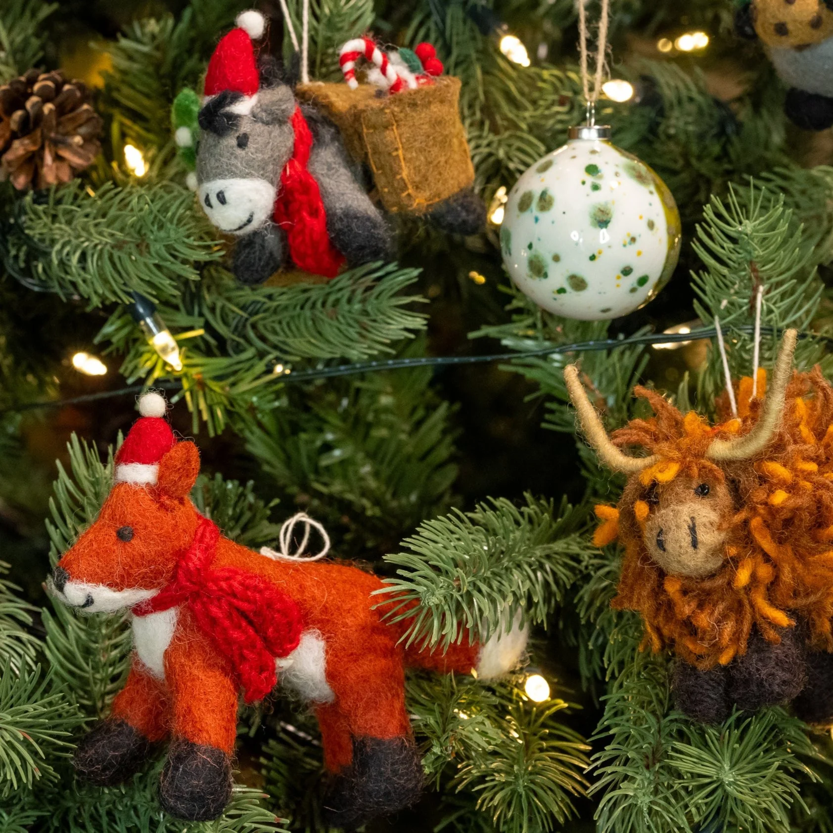 Fox with Hat & Scarf | Handmade Christmas Decoration - Image 5