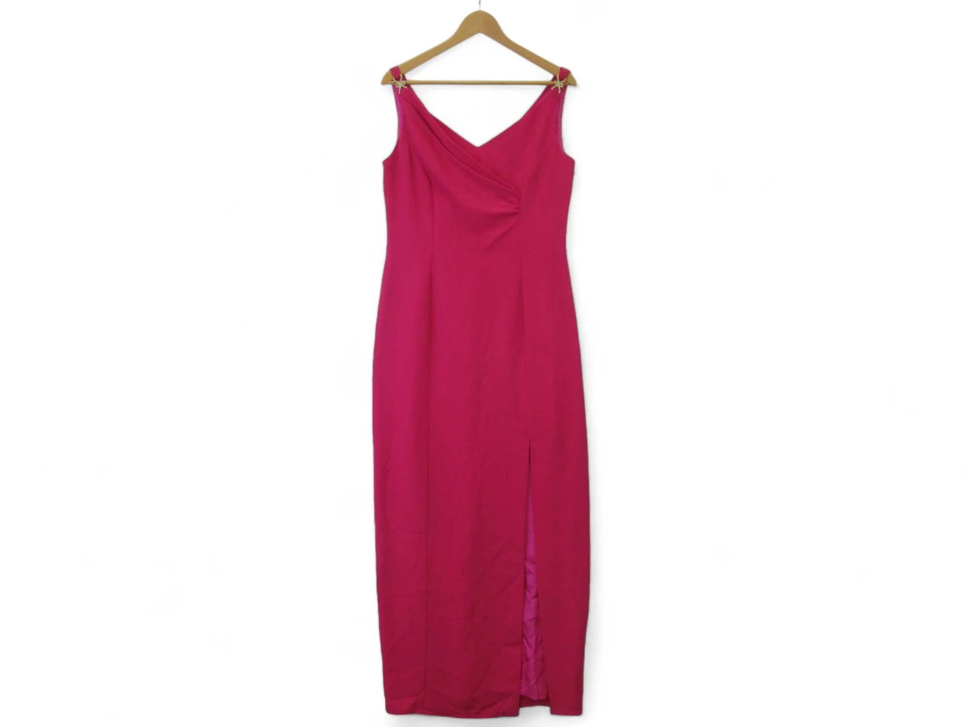 Frank Usher UK 14 Pink Diamante Dress Womenswear | Preloved