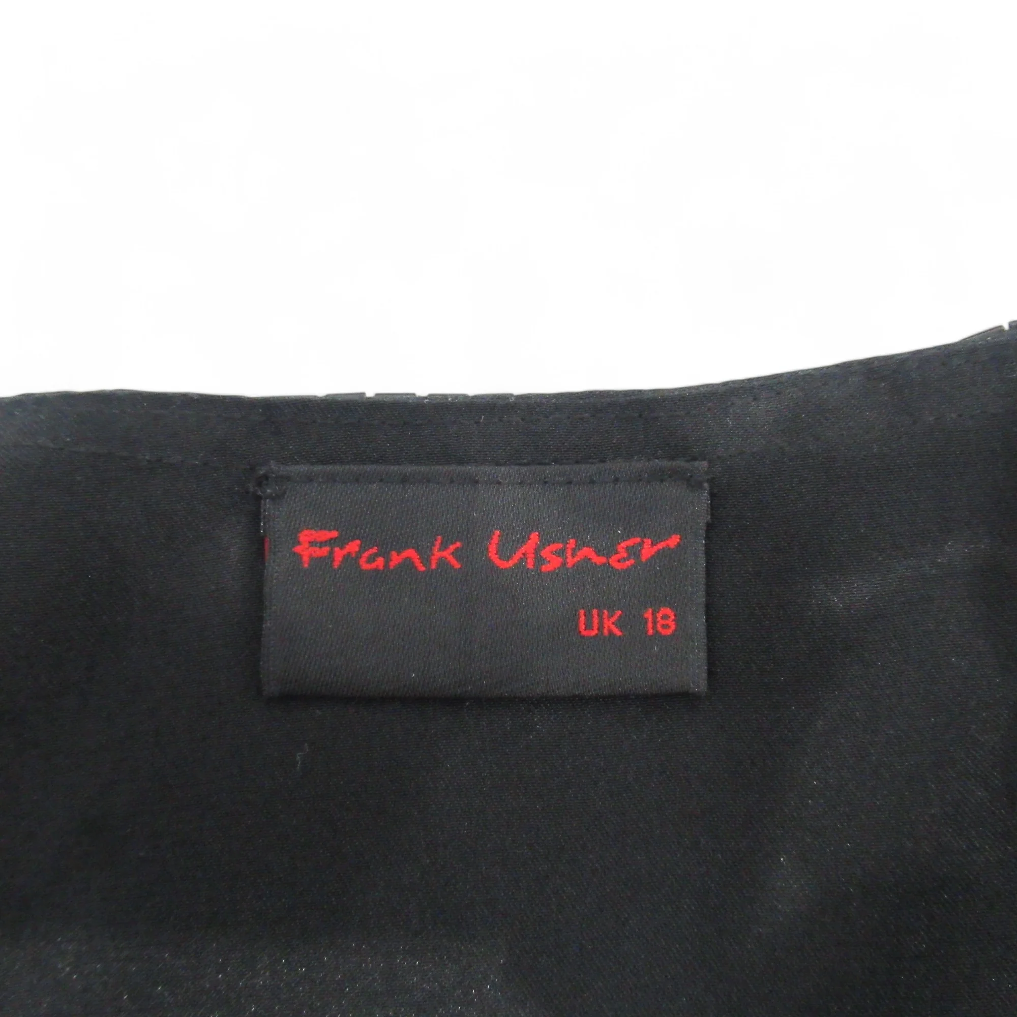 Frank Usher UK 18 Black Beaded Vintage Velvet Dress Womenswear | Preloved - Image 5