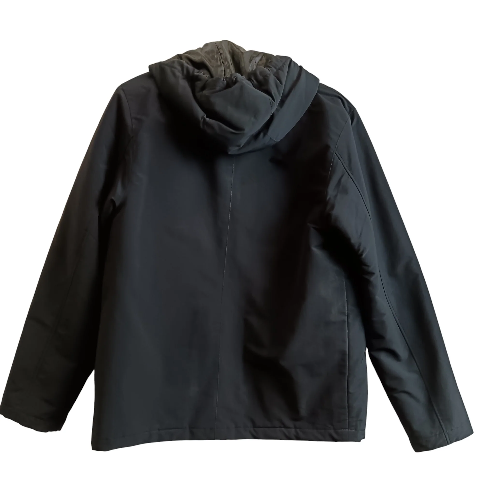 French Connection Men's Black Hooded Coat UK Small - Menswear | Pre-loved - Image 2