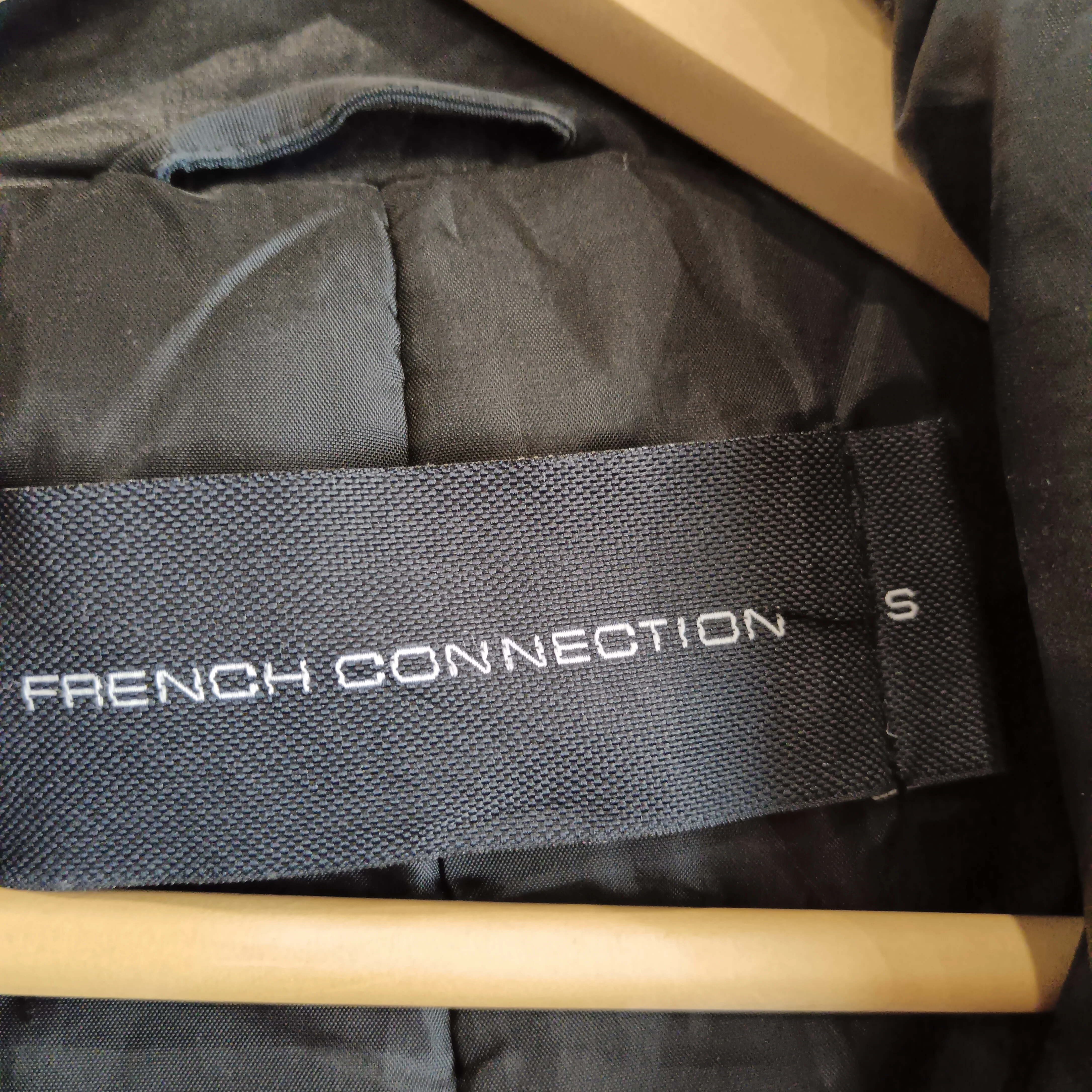 French Connection Men's Black Hooded Coat UK Small - Menswear | Pre-loved - Image 3