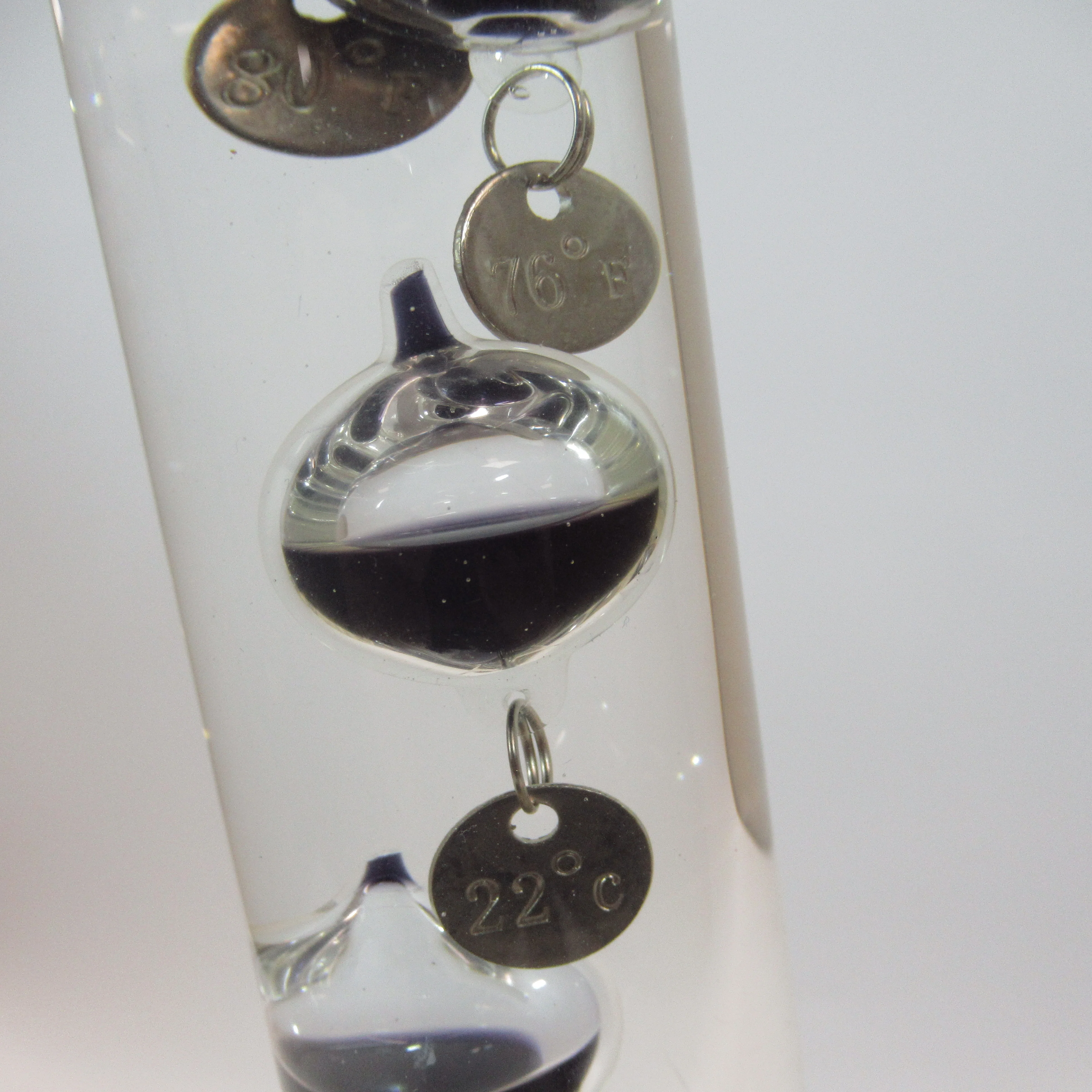 Galileo Thermometer Clear Glass Floating Indicators 40cm | Preloved - Image 5