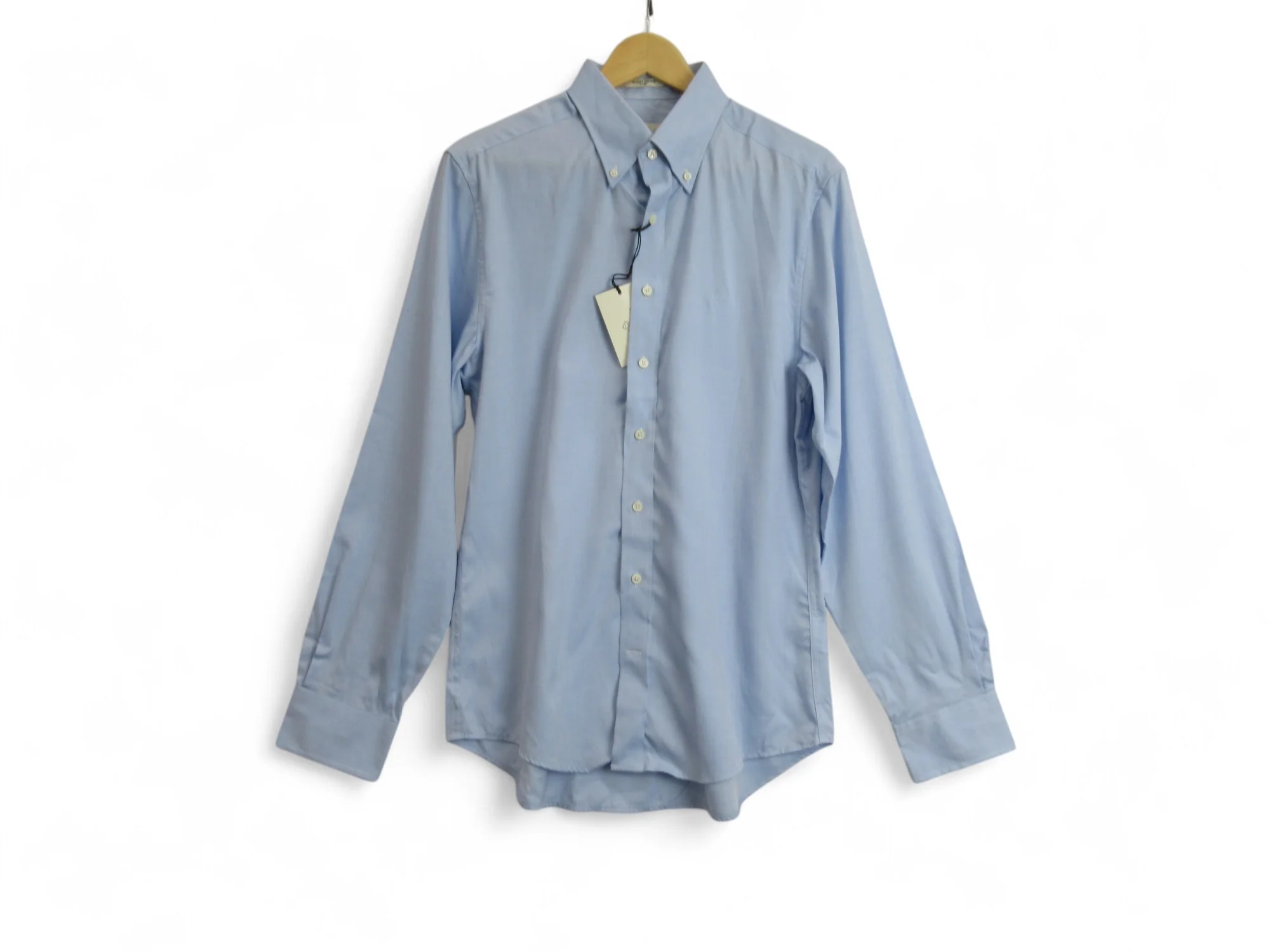 Gant Large Blue Pinpoint Oxford Fitted Shirt Menswear | Preloved