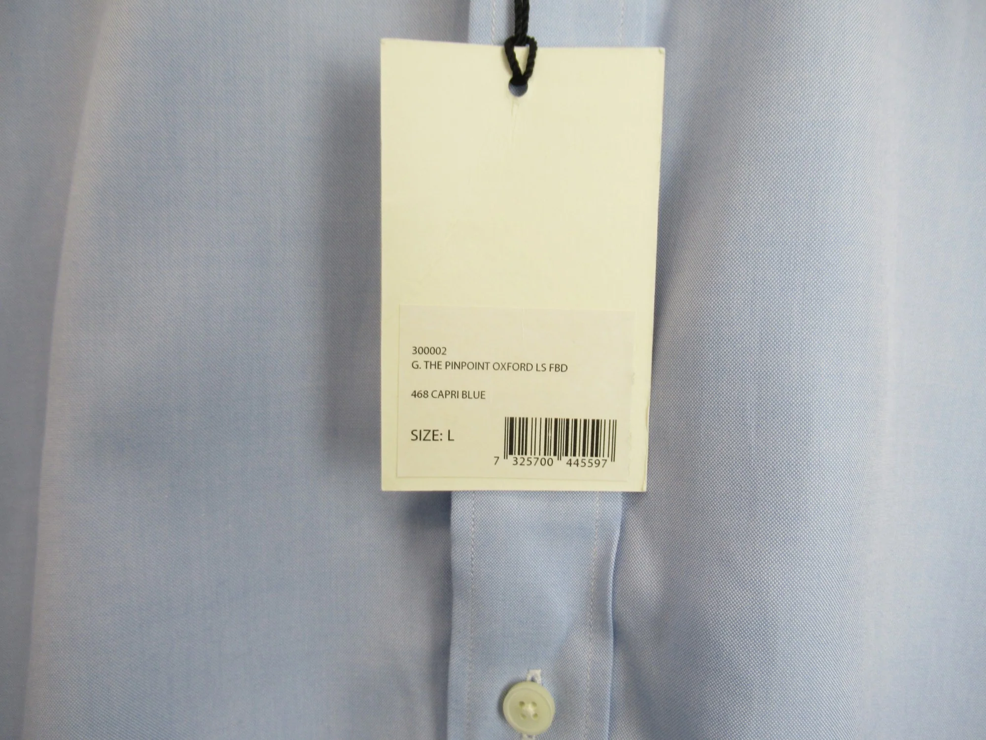 Gant Large Blue Pinpoint Oxford Fitted Shirt Menswear | Preloved - Image 3