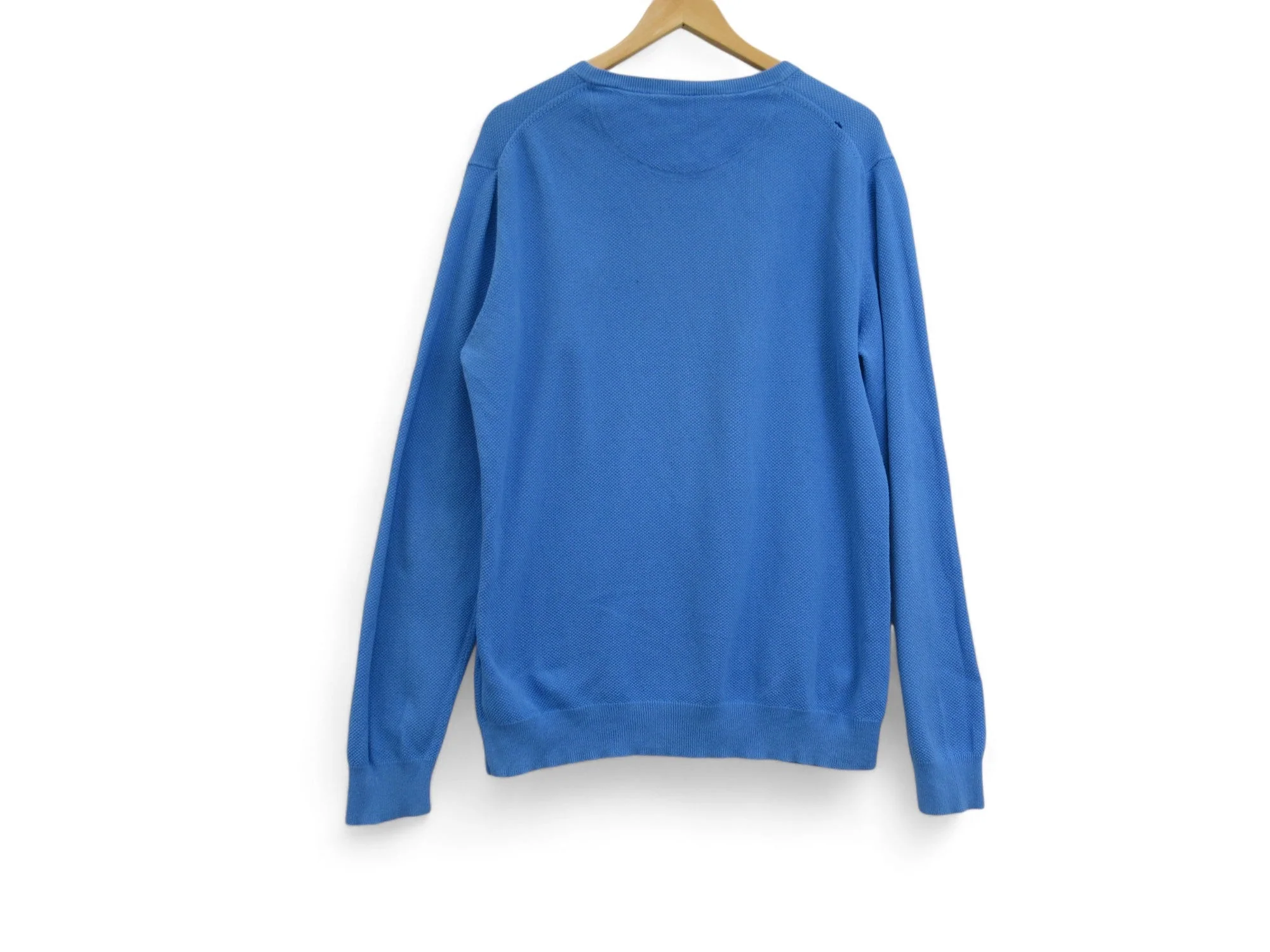Gant XL Blue Cotton Crew Neck Jumper Top Menswear | Preloved - Image 3