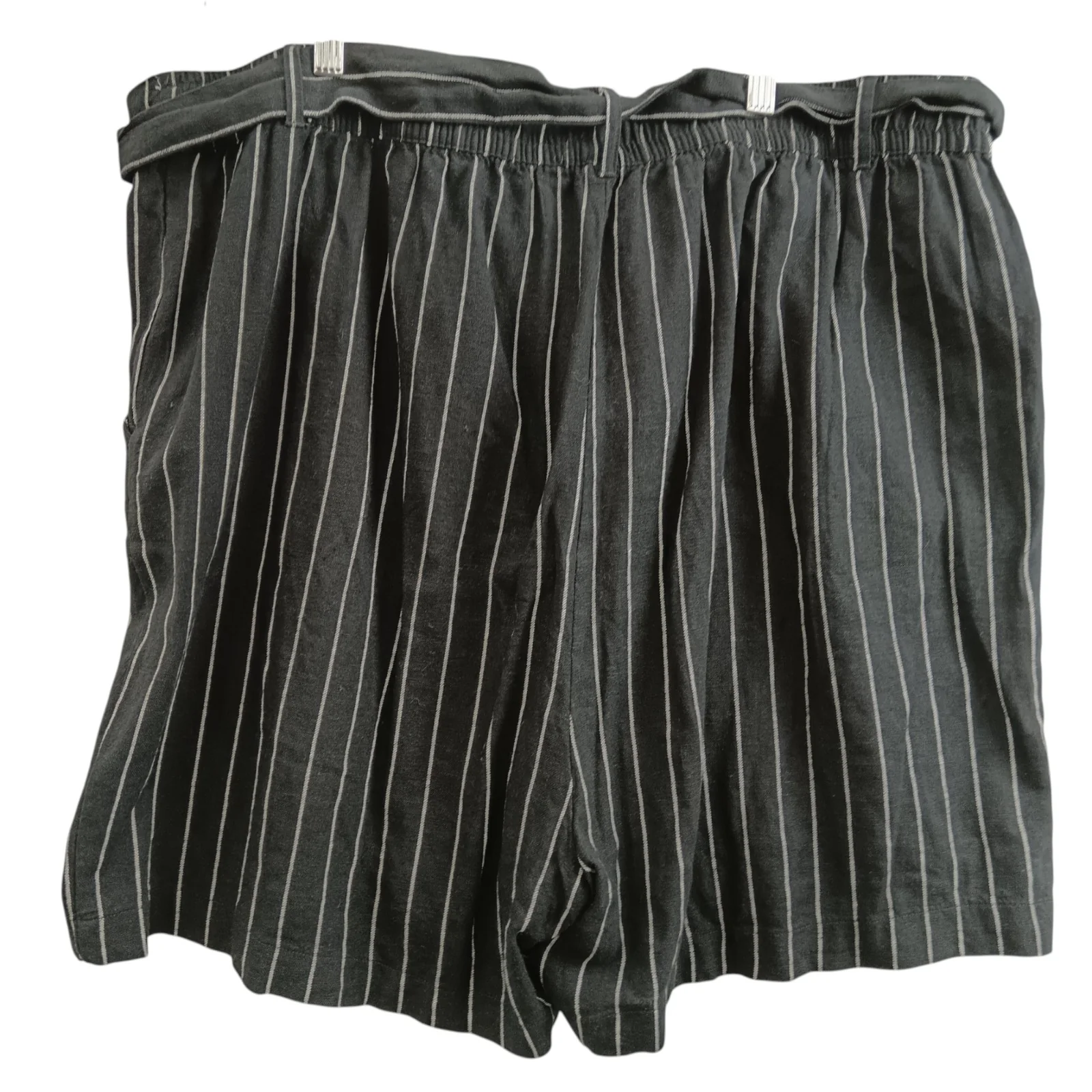 George Black Striped  Linen Mix Ladies Shorts UK 22 Womenswear | Pre-loved - Image 2