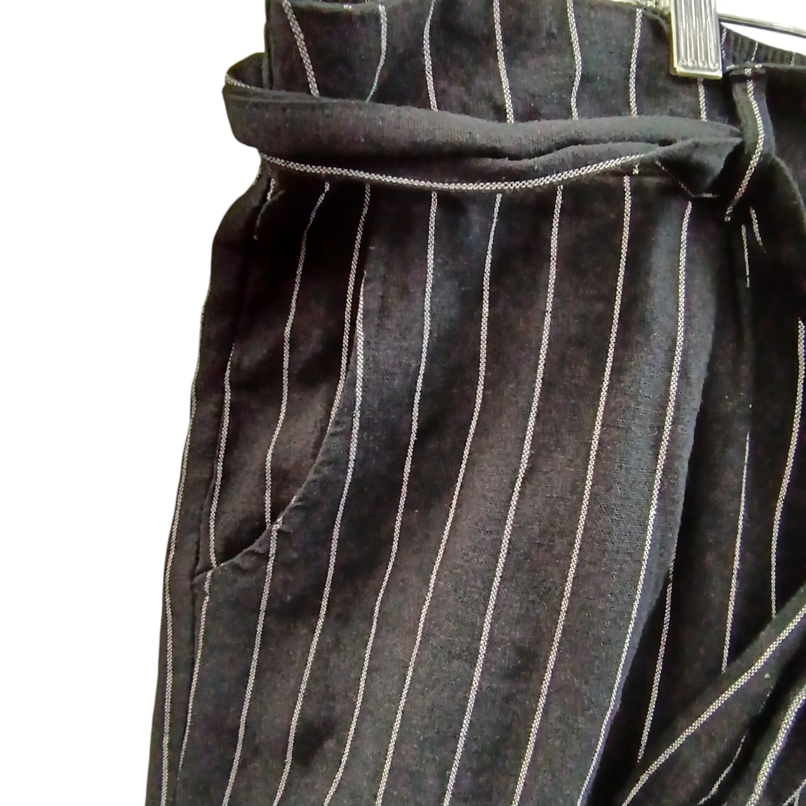 George Black Striped  Linen Mix Ladies Shorts UK 22 Womenswear | Pre-loved - Image 3