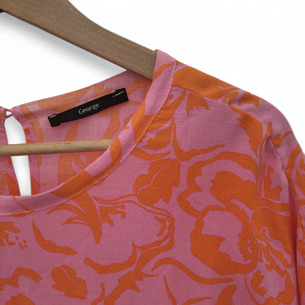 George Top Blouse UK 20 Orange Pink Womenswear | Pre-loved - Image 3