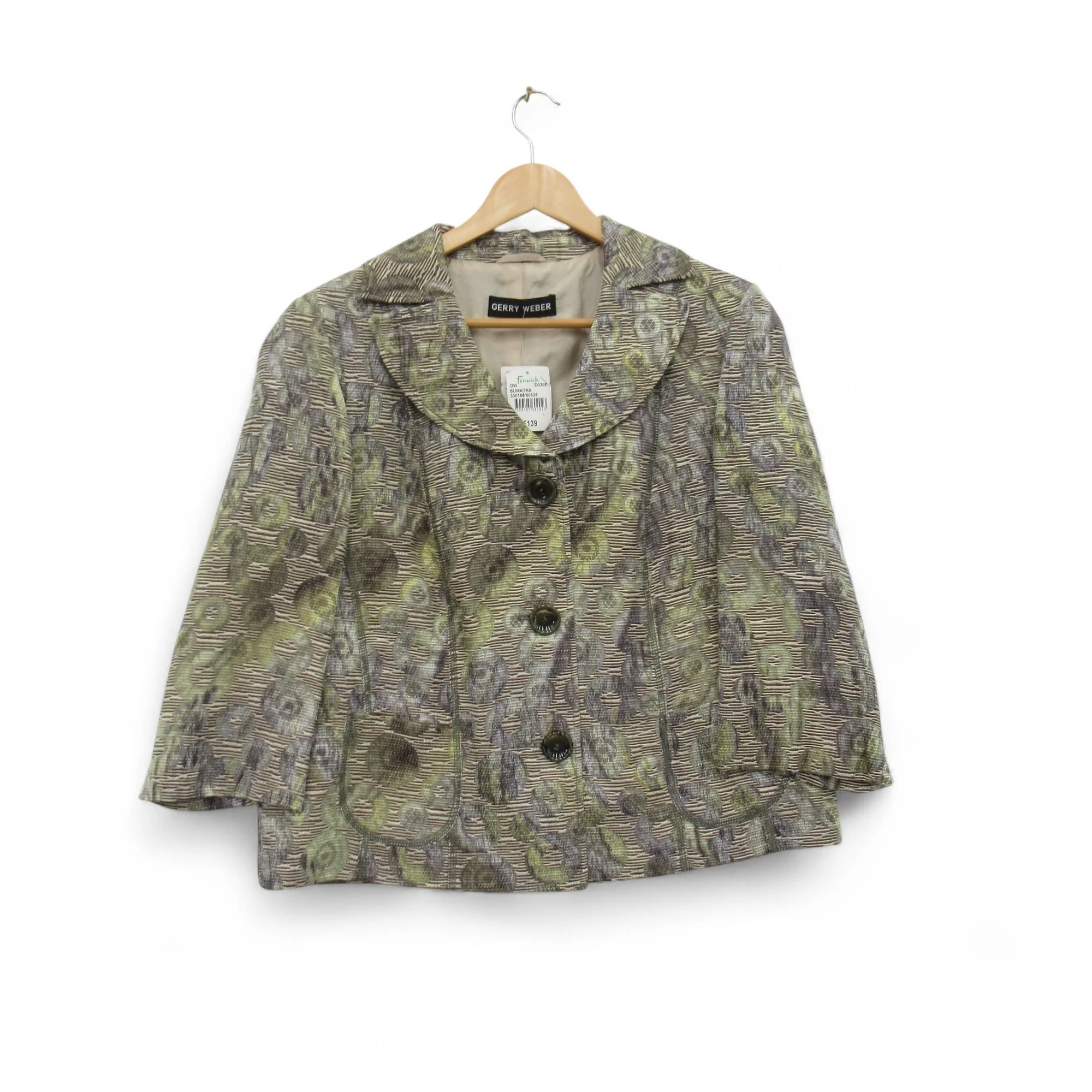 Gerry Weber Vintage Blazer UK 16 Green Womenswear | Pre-loved