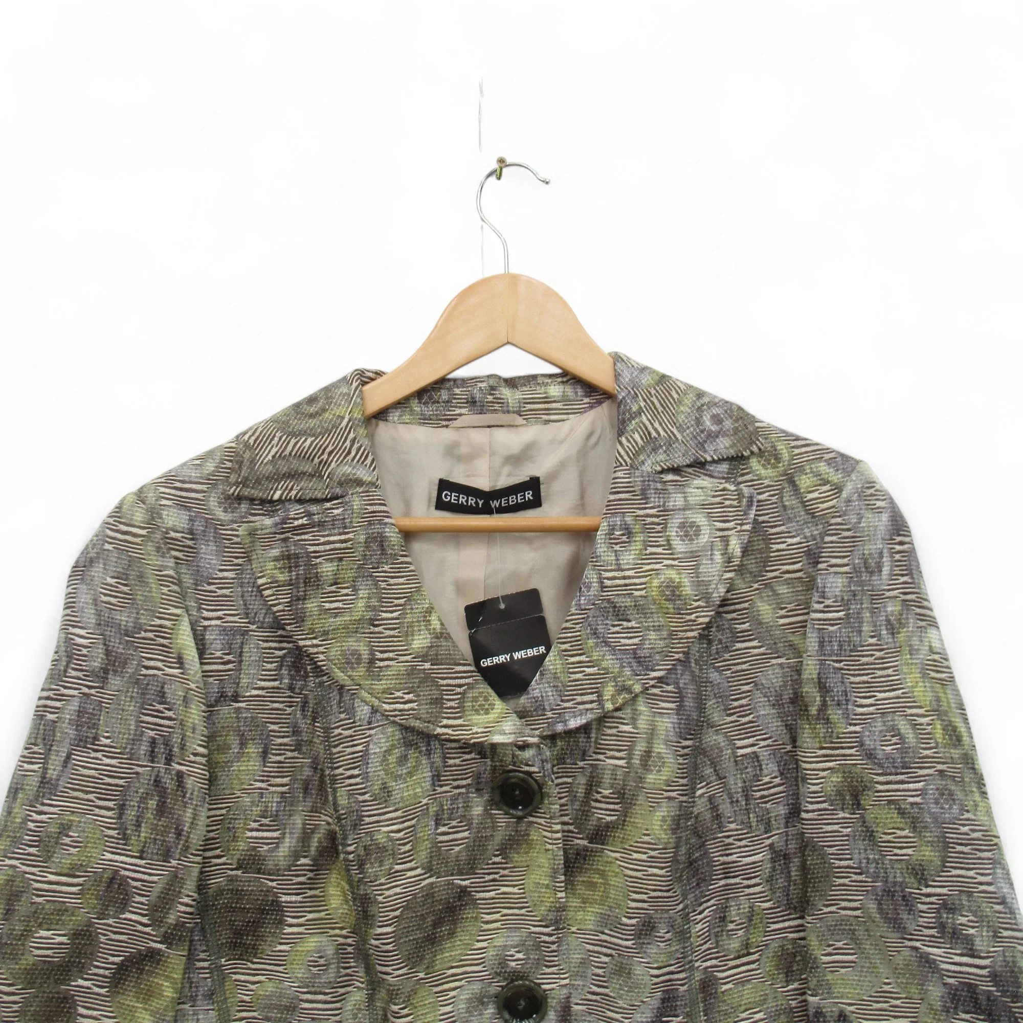 Gerry Weber Vintage Blazer UK 16 Green Womenswear | Pre-loved - Image 2