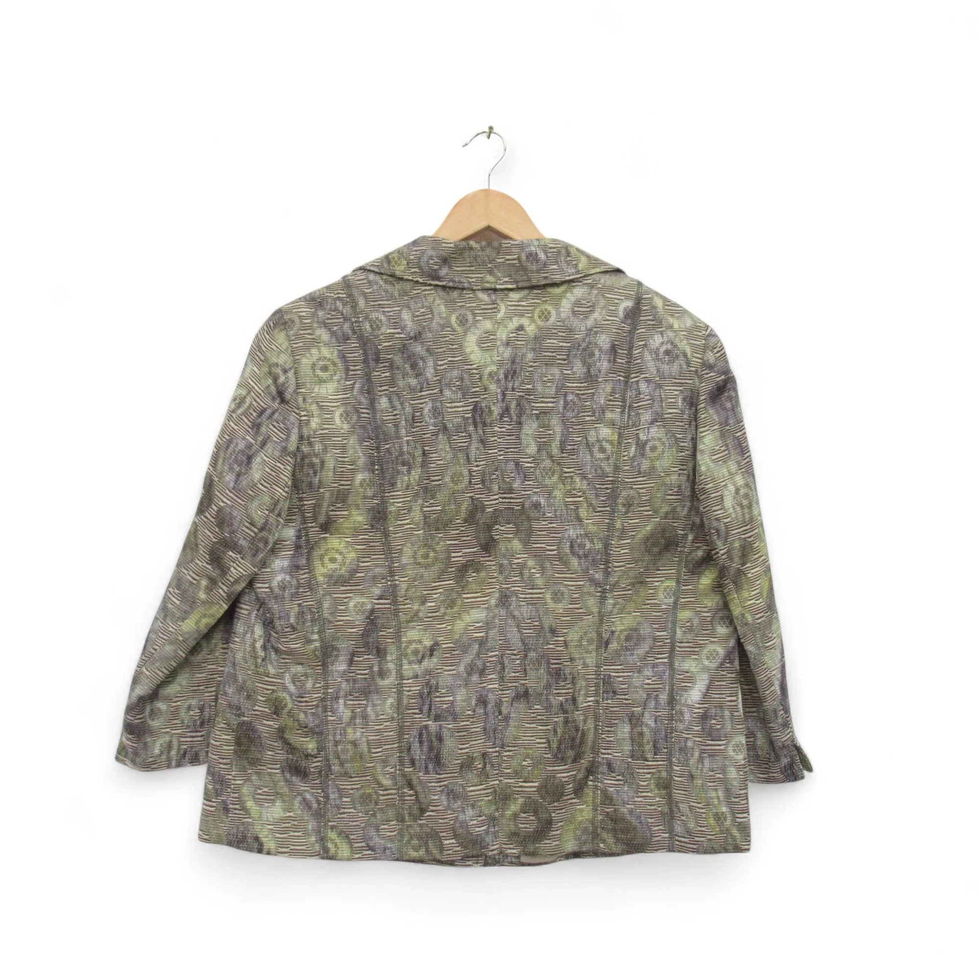 Gerry Weber Vintage Blazer UK 16 Green Womenswear | Pre-loved - Image 3