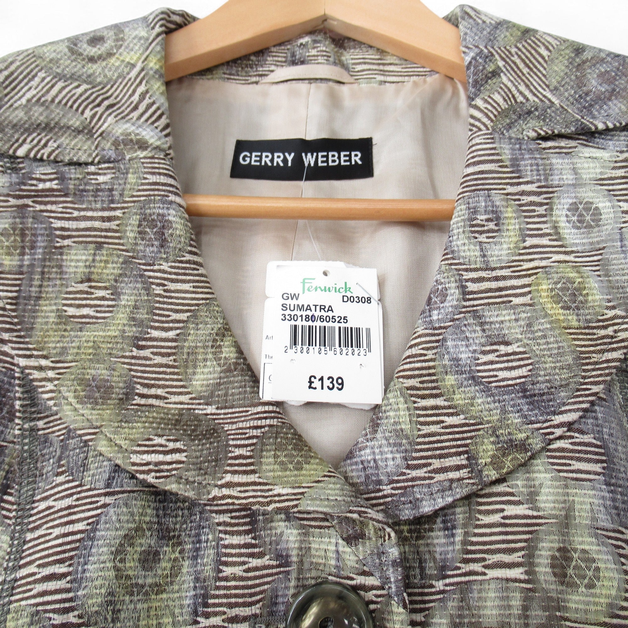 Gerry Weber Vintage Blazer UK 16 Green Womenswear | Pre-loved - Image 6