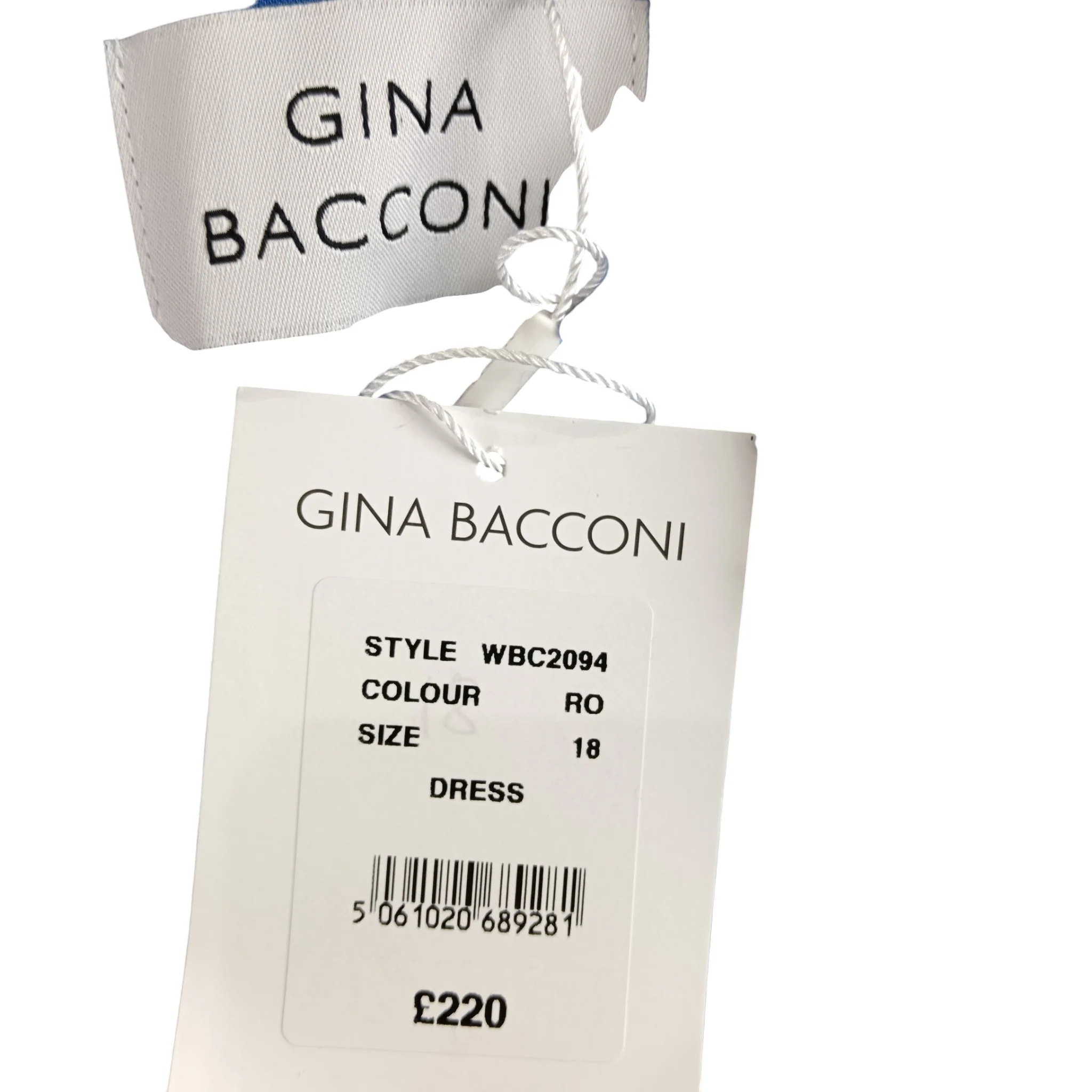Gina Bacconi Royal Blue Lace Full Length V-Neck Draped Sleeved Dress UK 18 - Tags On Womenswear | Pre-loved - Image 4