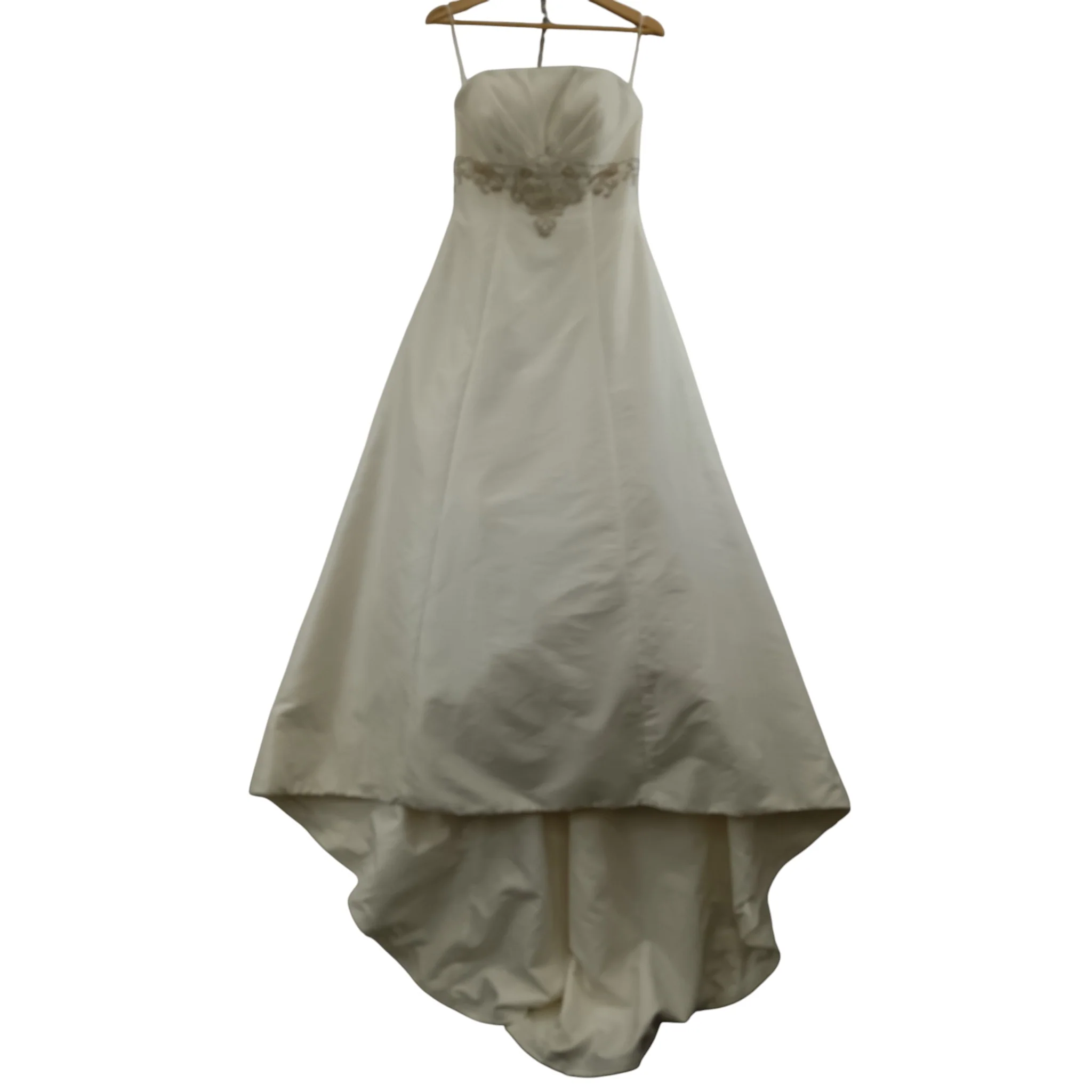 Ginnis Fashion Wedding Hi-Low Ivory Dress Strapless UK 12 Womenswear | Pre-loved
