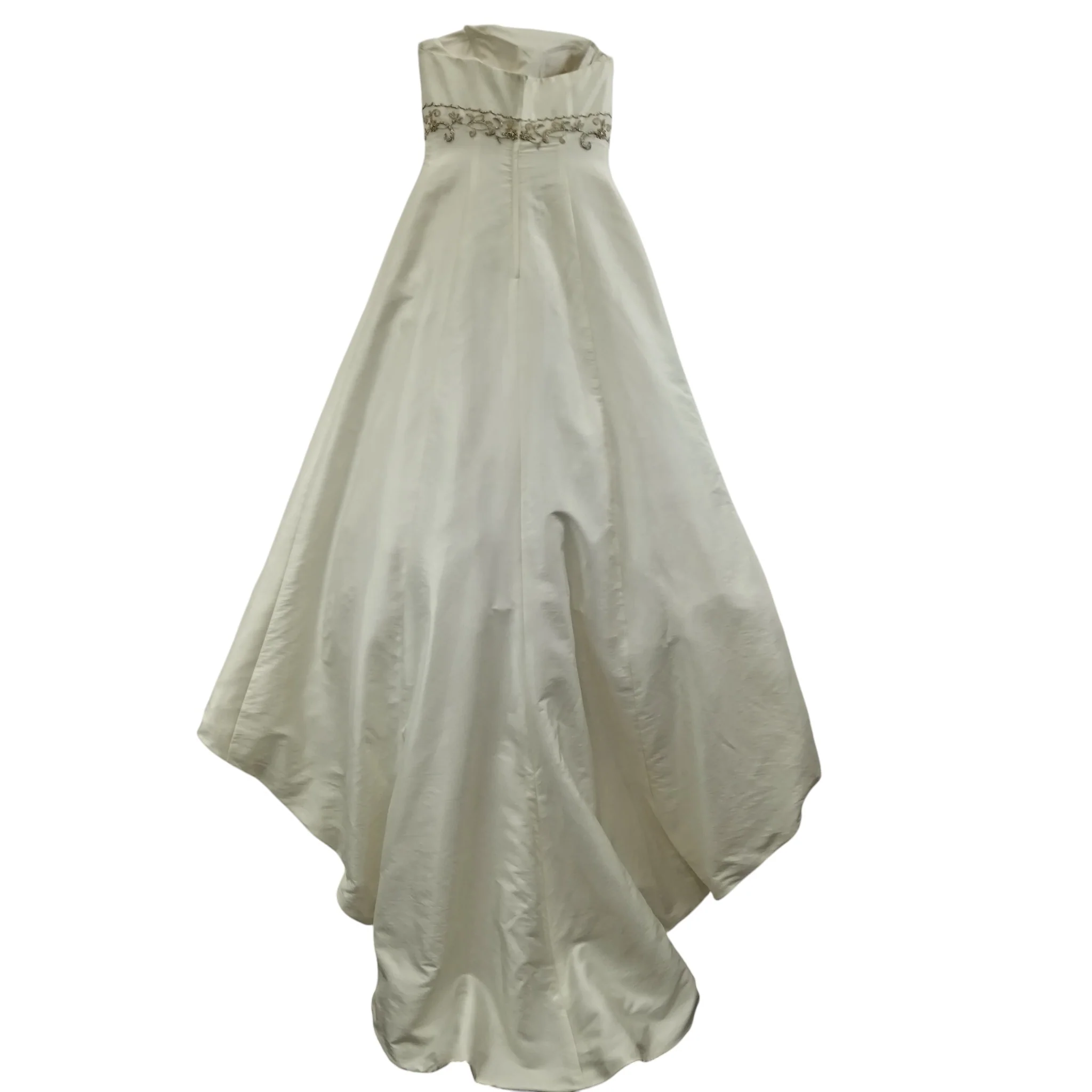 Ginnis Fashion Wedding Hi-Low Ivory Dress Strapless UK 12 Womenswear | Pre-loved - Image 2