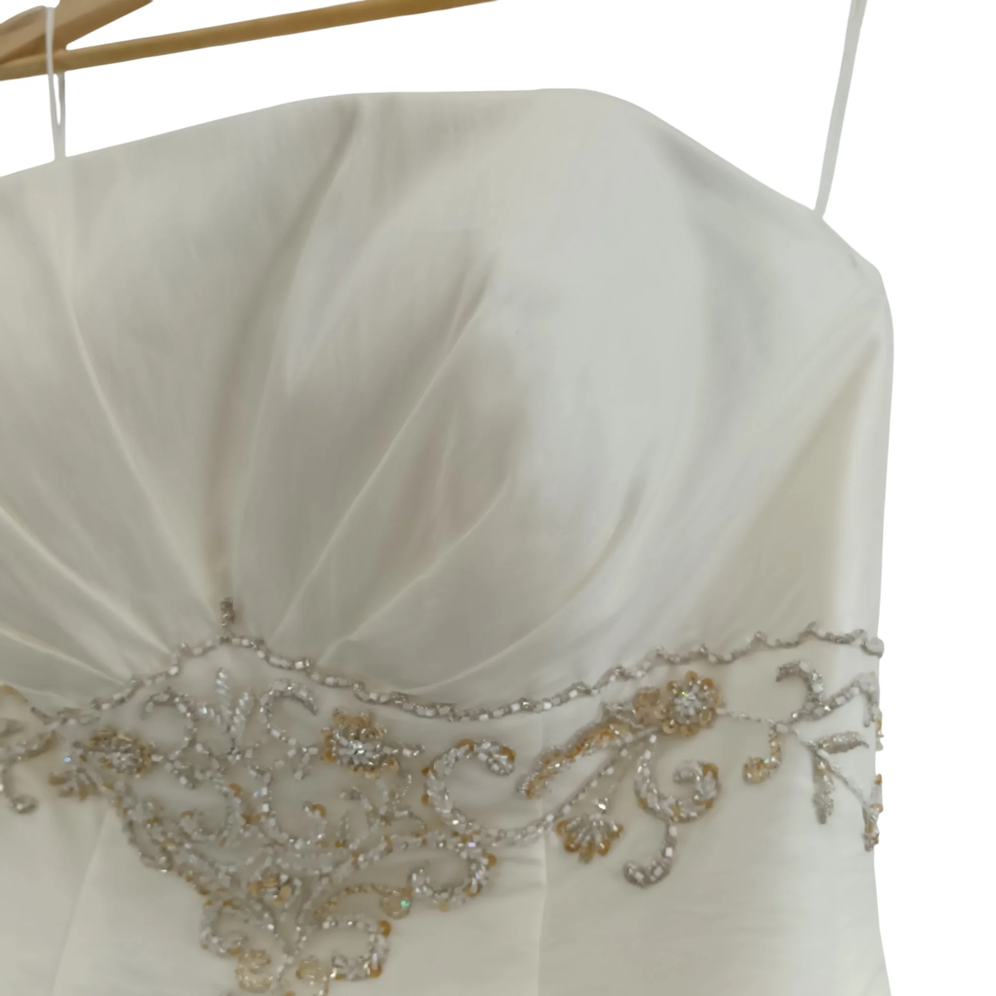 Ginnis Fashion Wedding Hi-Low Ivory Dress Strapless UK 12 Womenswear | Pre-loved - Image 3